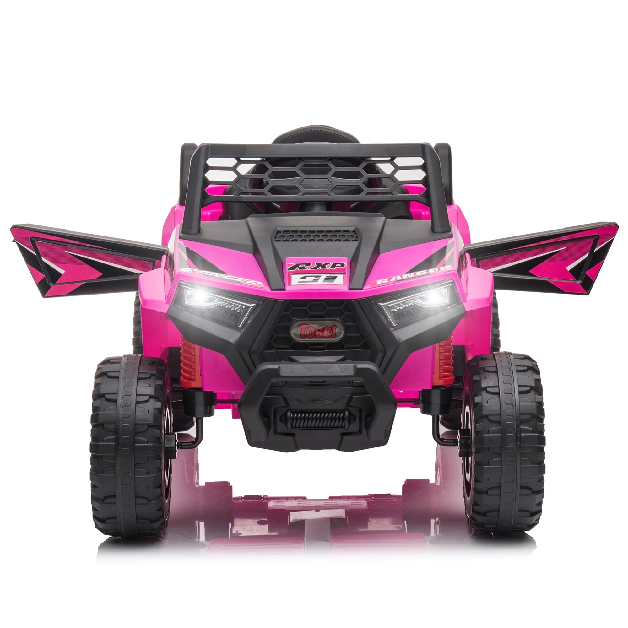 TOBBI 12V Kids Electric off-Road UTV Truck Car Battery Powered Ride on Toys for Girls with LED Headlights, Music, Horn - Womvr