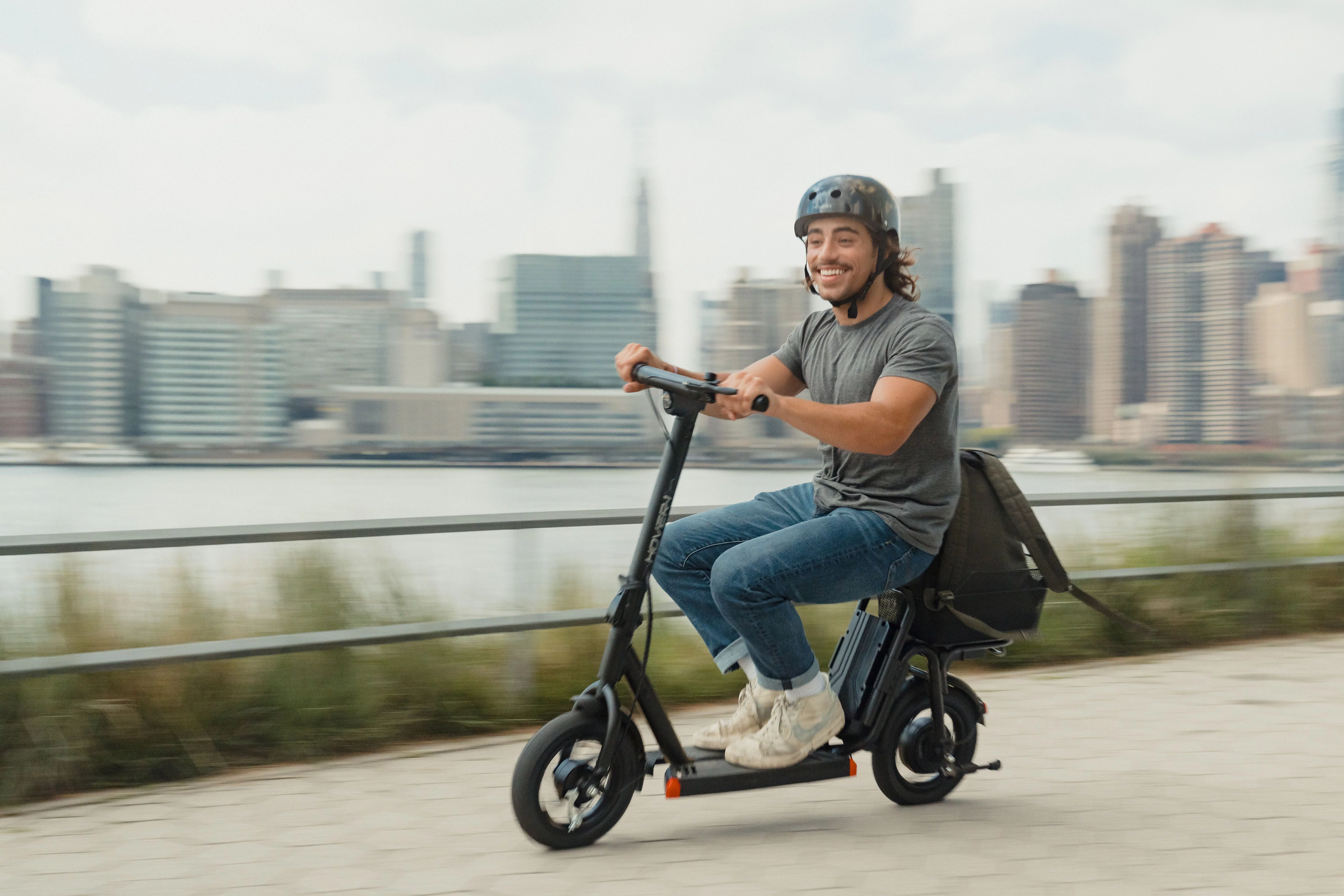 Hover-1 Alpha Cargo Electric Scooter for Teens, 16 mph Max Speed, UL 2272 Certified, Black - Womvr