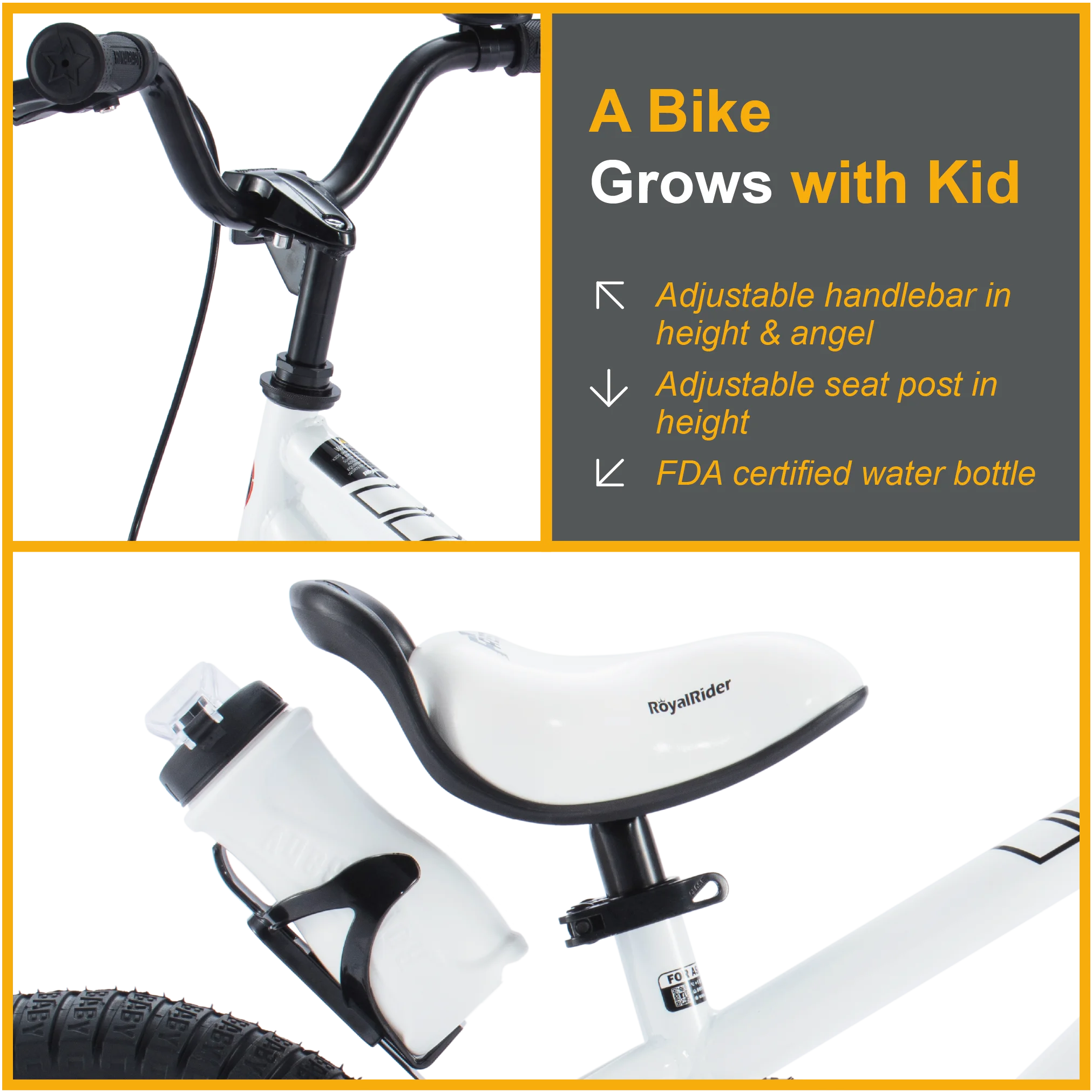 Royalbaby Freestyle Kids Bike 12 14 16 18 20 Inch Bicycle for Boys Girls Ages 3-12 Years, Multiple Color Options - Womvr