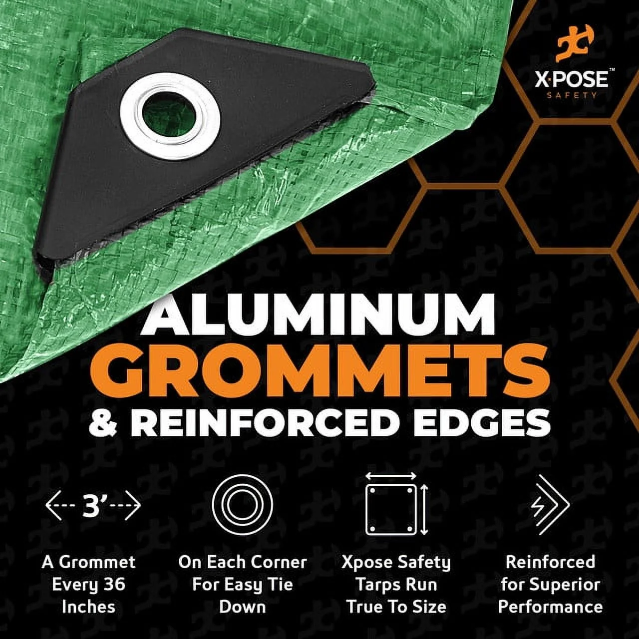 X-pose Safety Better Blue Poly Tarp 5' x 7' - Multipurpose Protective Cover - Lightweight, Durable, Waterproof, Weather Proof - 5 Mil Thick Polyethylene - Womvr