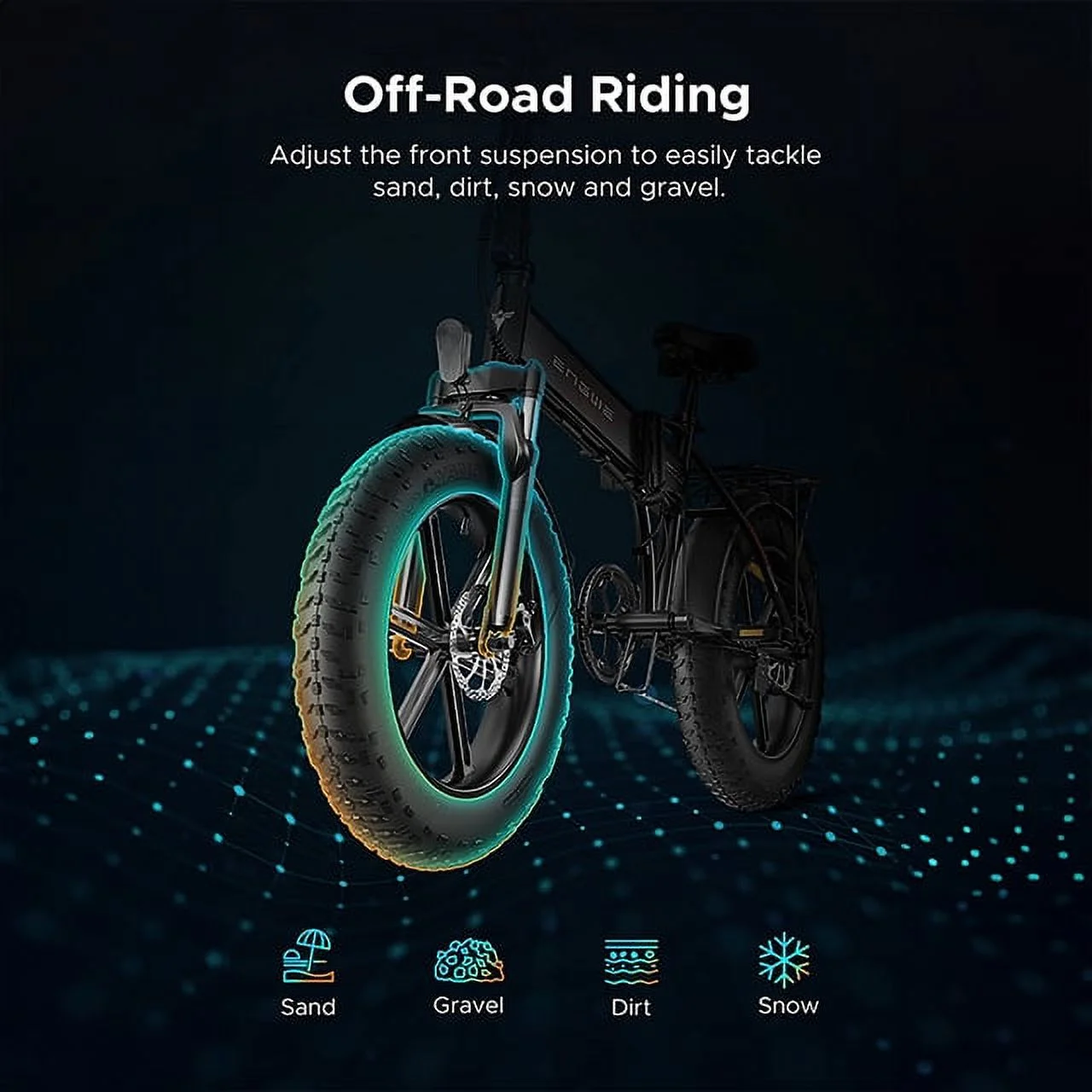 Engwe EP-2 Pro 750W Motor Folding Electric Bike for Adults,48V 13A Removable Battery,Black - Womvr