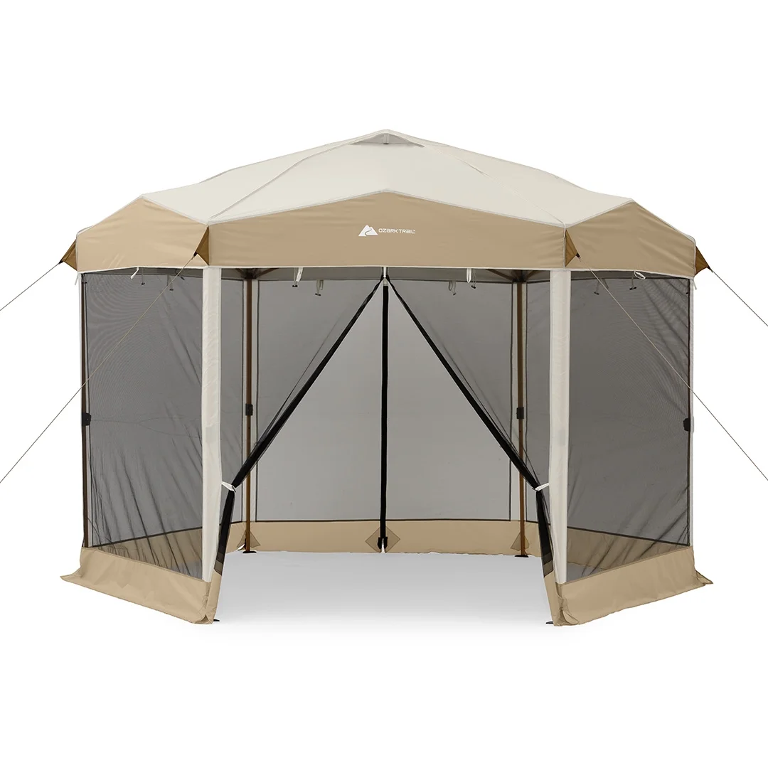 12' x 10' Glamping Hexagon Lighted Canopy - Womvr