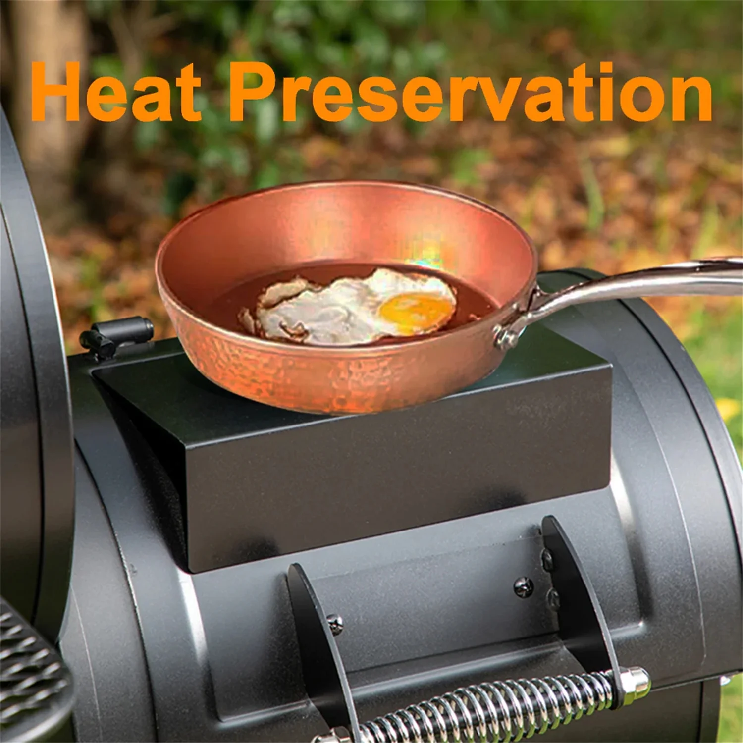 MF Studio Charcoal Grill with Offset Smoker 941 sq.in. Extra Large BBQ Grill Black - Womvr