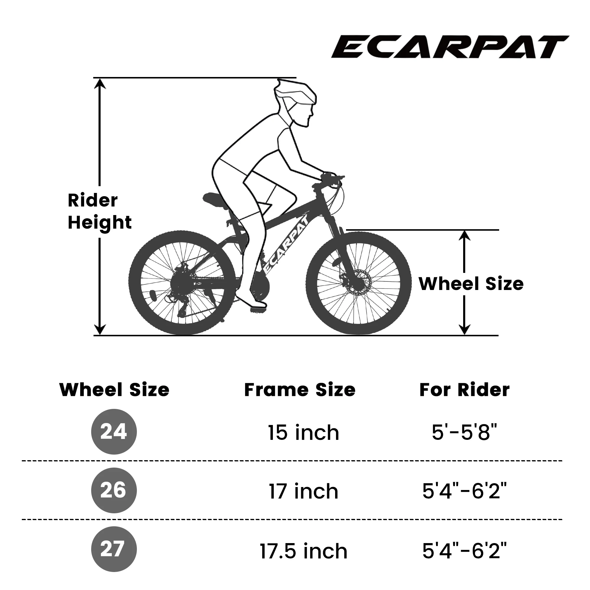 Ecarpat 24 Inch Mountain Bike, Youth Adult Womens Bicycles Shimano 21-Speed, 24 Inch Wheels 15