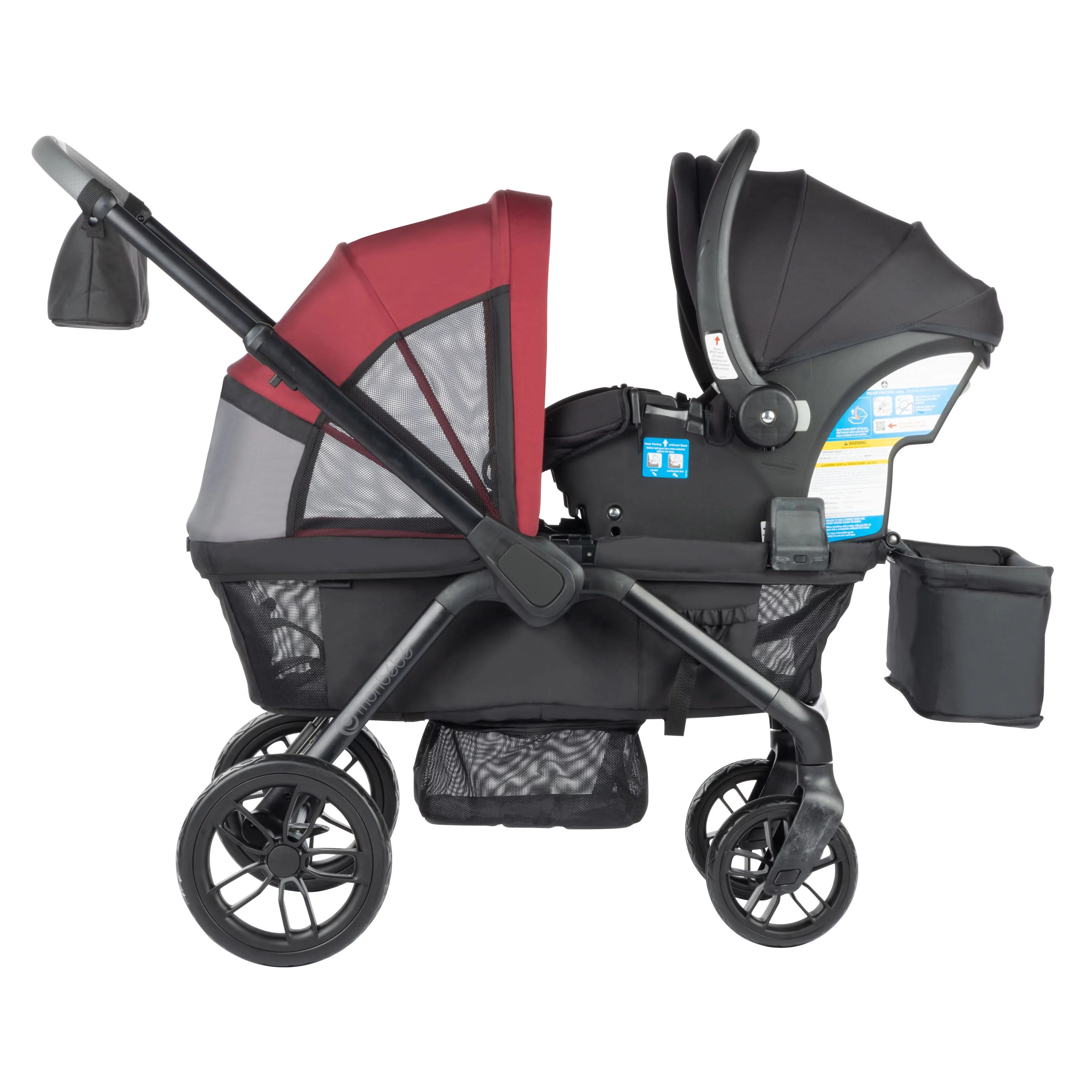 Monbebe Everyday Outings Wagon Stroller, Cobblestone Grey - Womvr