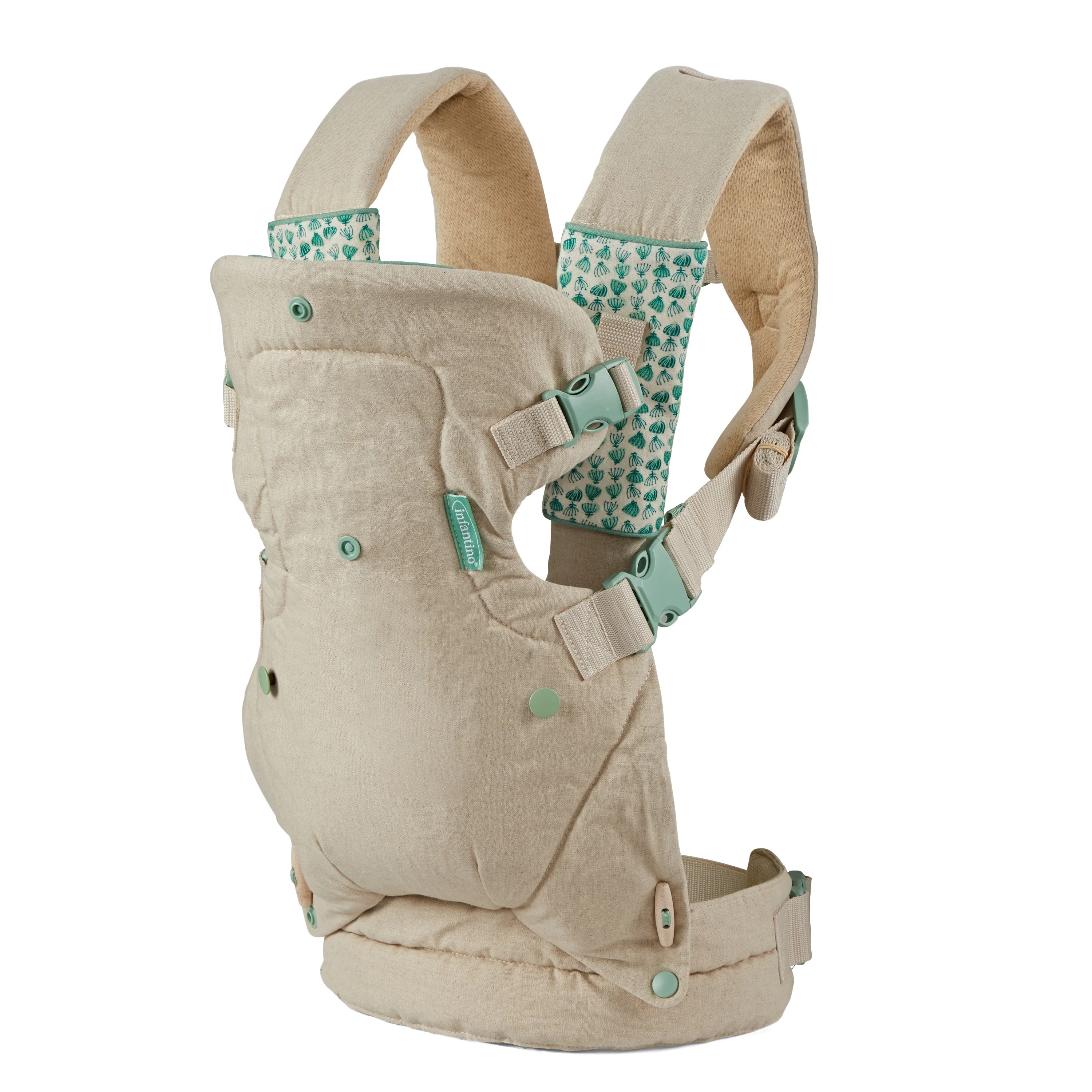 Infantino Nature & Nurture Convertible Baby Carrier, 4-Position, 8-32lbs, 0-9 Months, Sandy Tan - Womvr