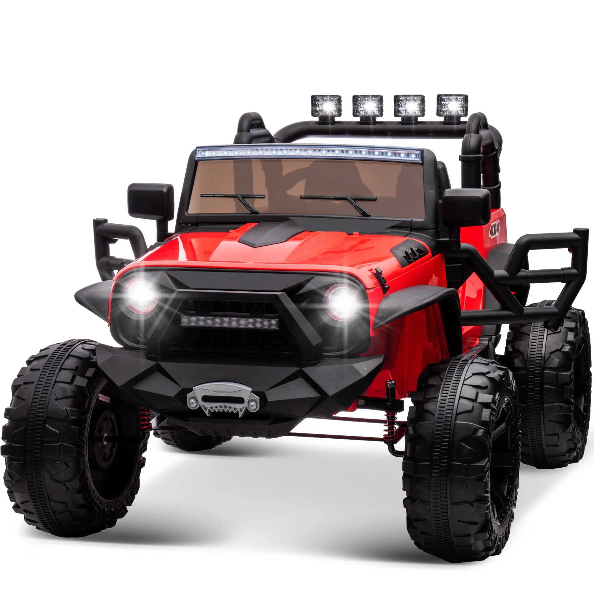 Outfunny 24V Kids Ride on Truck, 2-Seater Powered Ride on Toy Car with Remote - Womvr