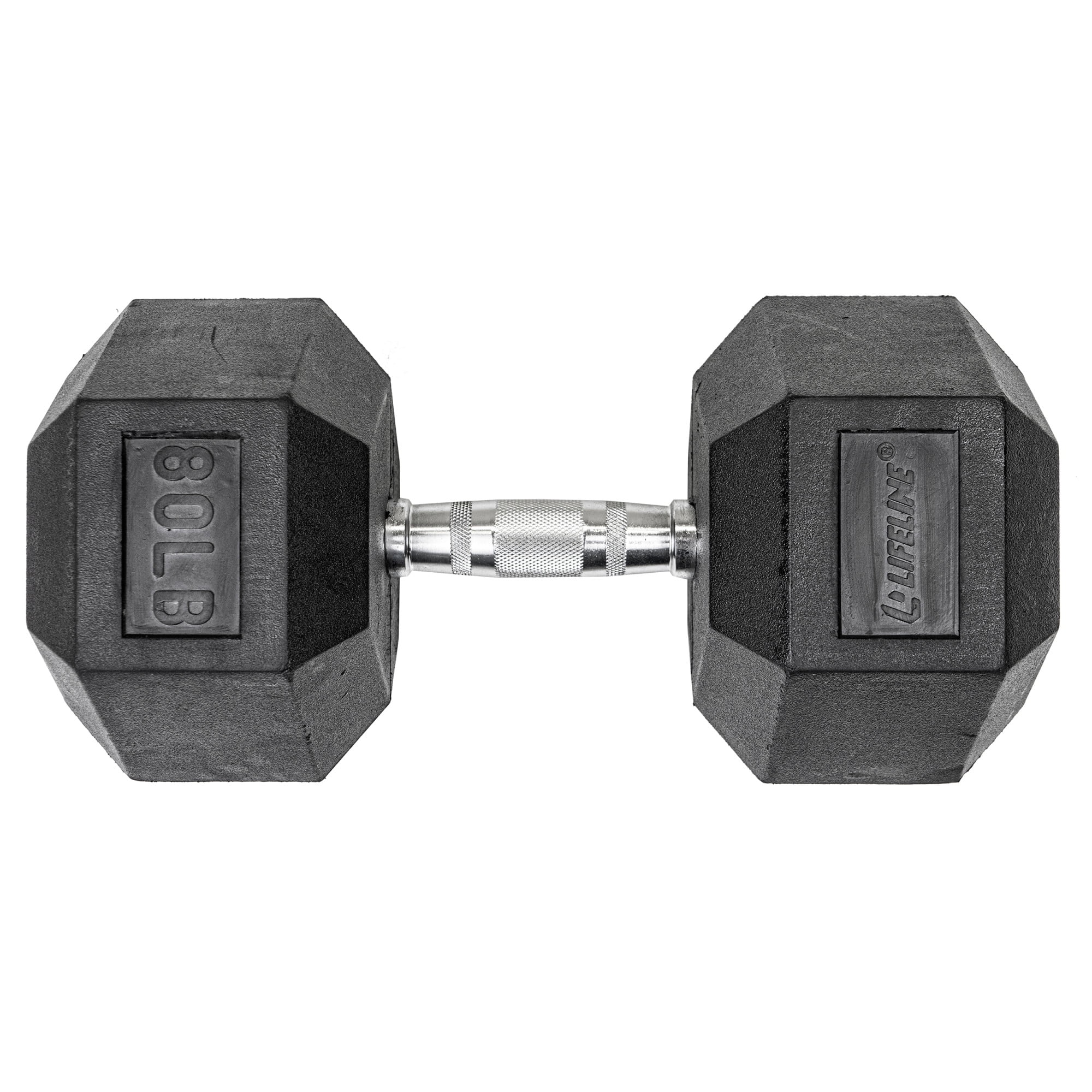 Lifeline Fitness Premium Rubber Hex Dumbbell, Single, 40 lbs - Womvr