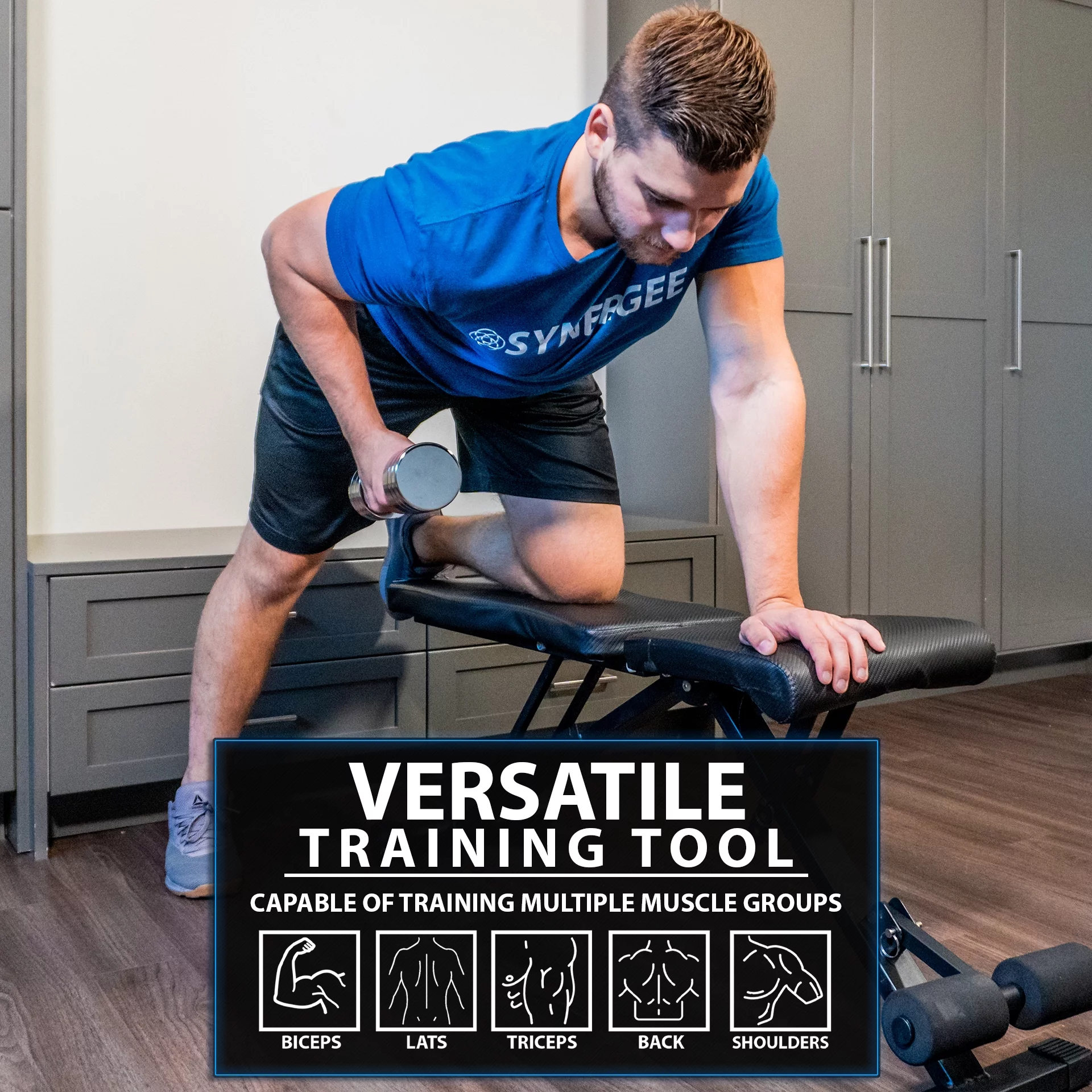 Synergee Ultra Compact Adjustable Dumbbell Set. Steel Weight Set with Foam Handles and Chrome Finish. Weights Range from 10-20 lbs. - Womvr