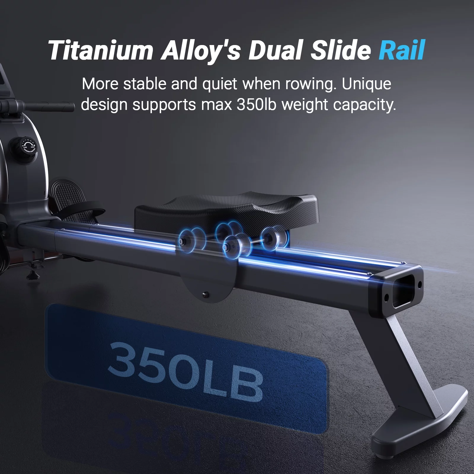 MERACH Magnetic Rowing Machine Quiet 16 Levels of Resistance Bluetooth Black Rower for Home Workout - Womvr