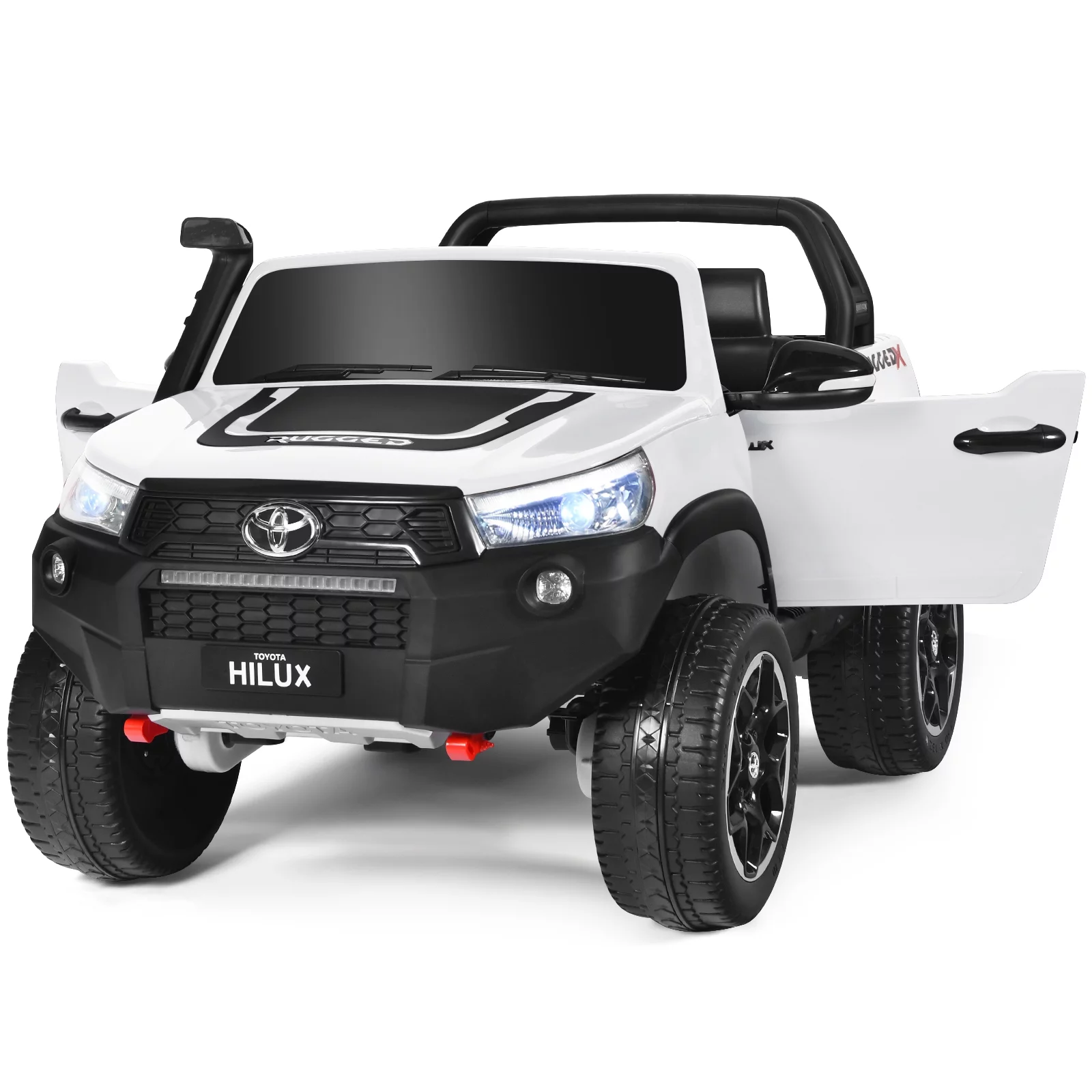 Infans 2*12V Licensed Toyota Hilux Ride On Truck Car 2-Seater 4WD Remote Control Pink - Womvr