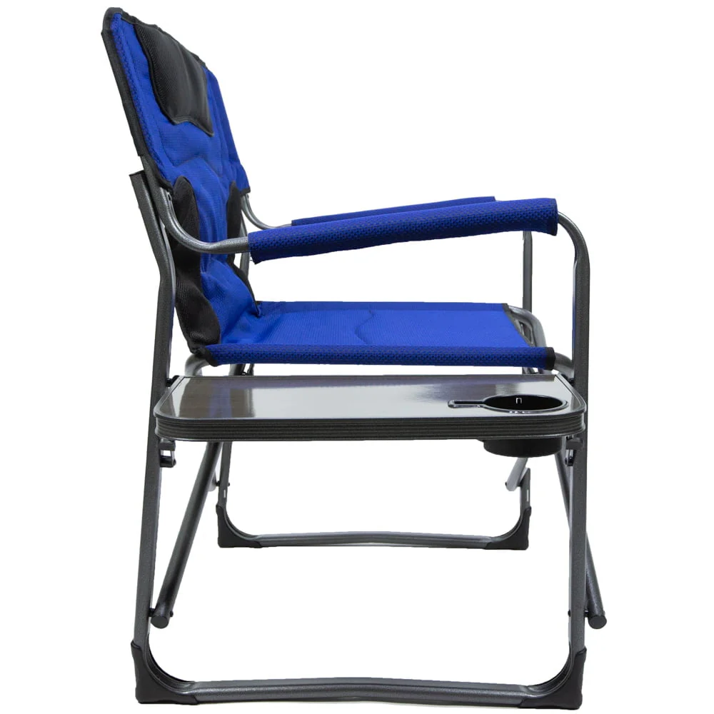 Ozark Trail Camping Director Chair XXL, Blue, Adult, 10lbs - Womvr