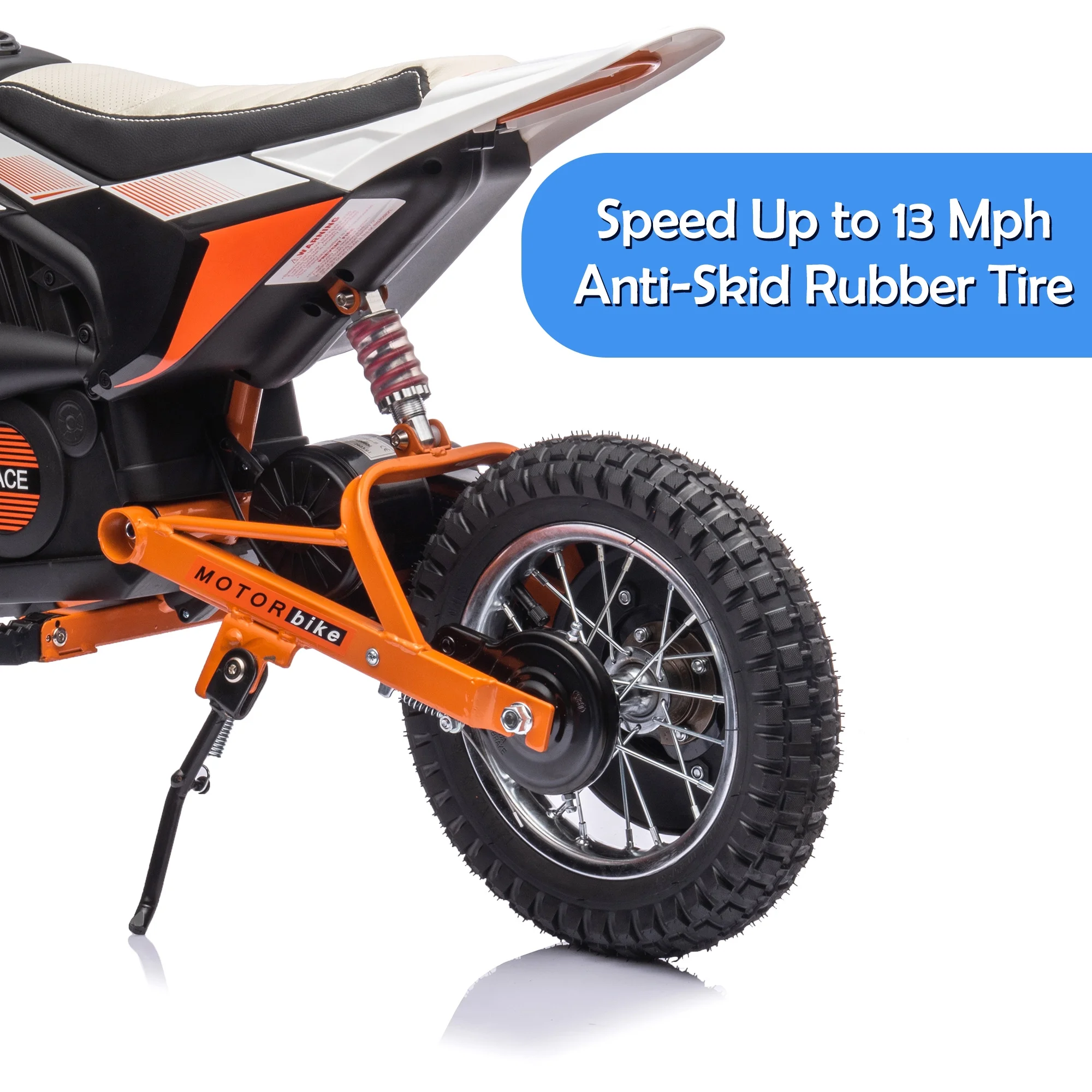 NEECHIPRO Electric Dirt Bike, 24V Electric Motorcycle Ride on Bicycle for Teens Age 13+,250W 13mph Max Speed,White - Womvr