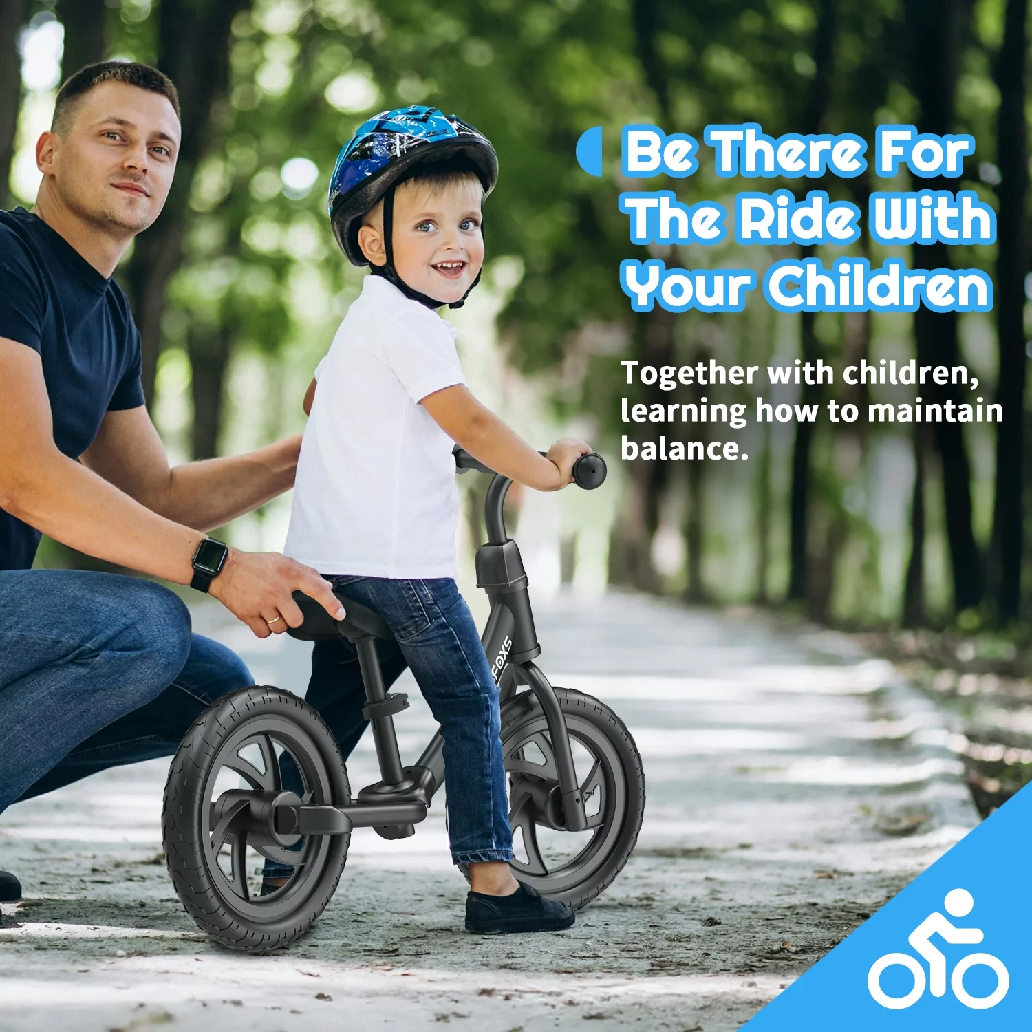 FEBFOXS Toddler Balance Bike, No Pedal Beginner Kids Balance Bike with Adjustable Seat Height, Push Balance Bike for 3-6 Years Old Boys Girls - Womvr