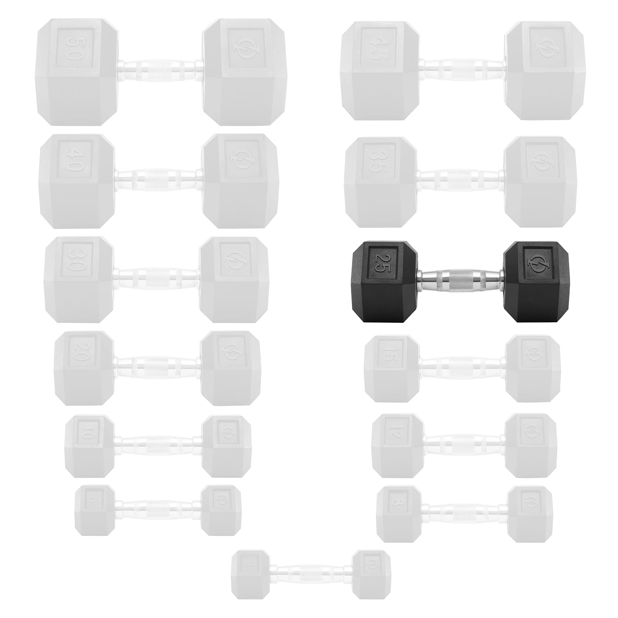 Philosophy Gym Rubber Coated Hex Dumbbell Hand Weights, 45 lb Pair - Womvr