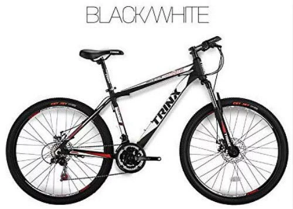 Trinx MTB Men's Mountain Bike 26 In. 21-Speed M136 Black White - Womvr