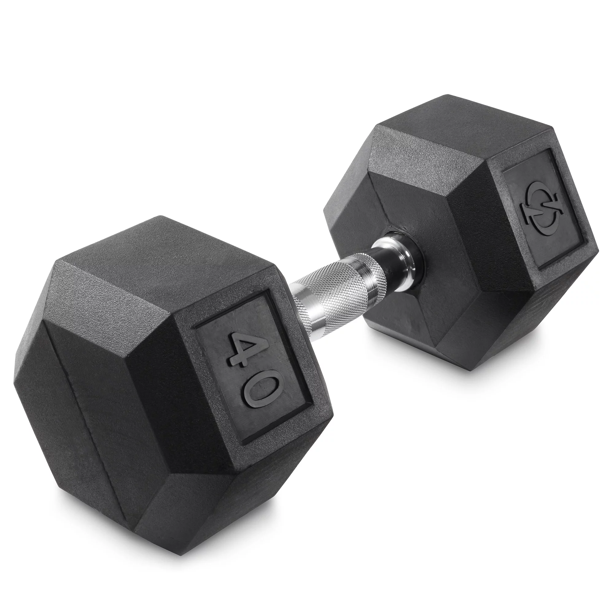 Philosophy Gym Rubber Coated Hex Dumbbell Hand Weight, 45 lbs - Womvr