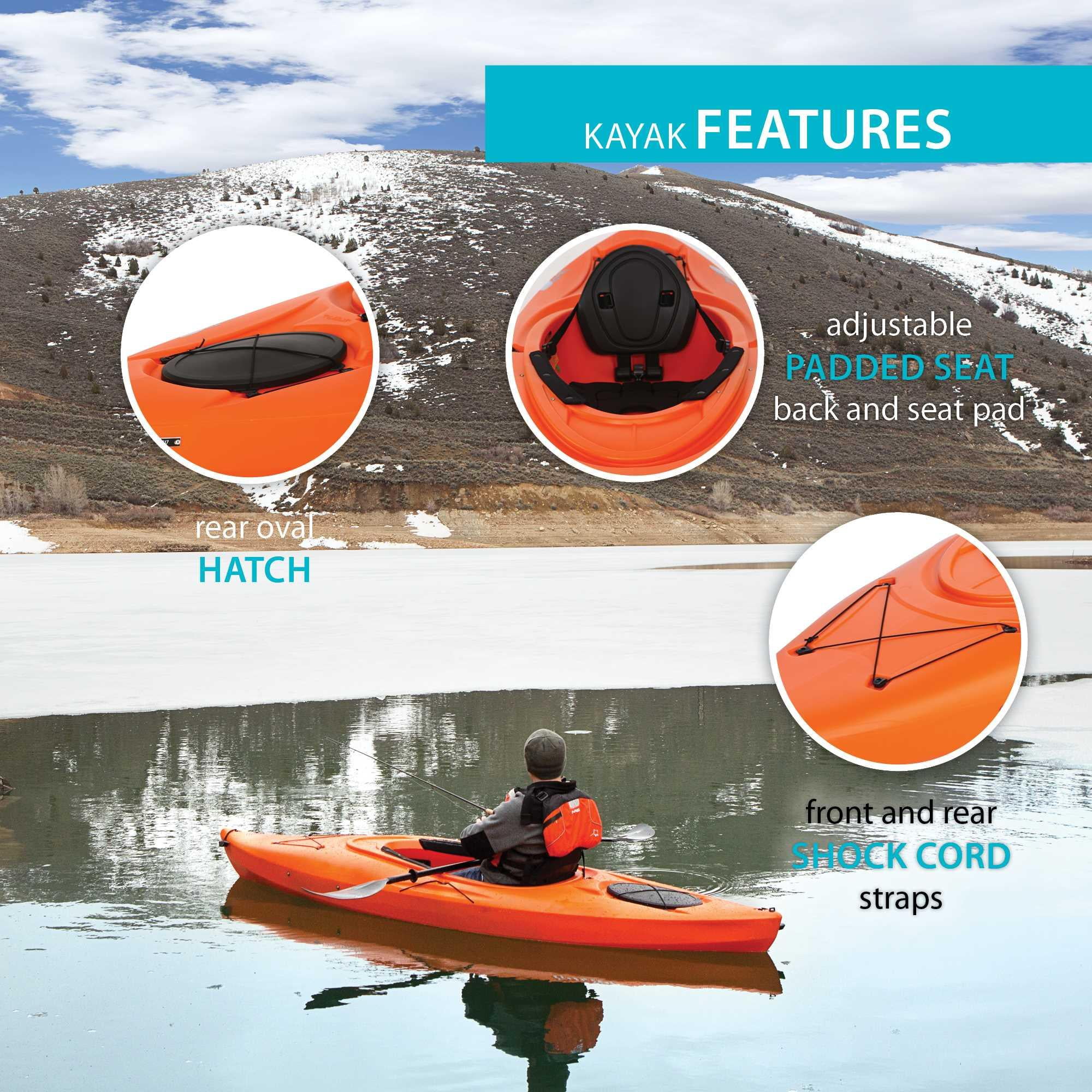 Lifetime Guster 10 ft Sit-Inside Kayak, Lightning Fusion (90852) - Womvr