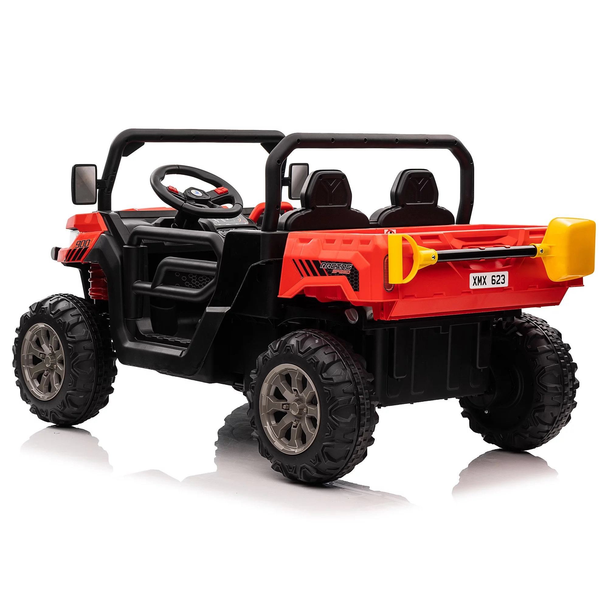 24V Kids Ride On Dump Truck 2 Seater with Remote,Green - Womvr