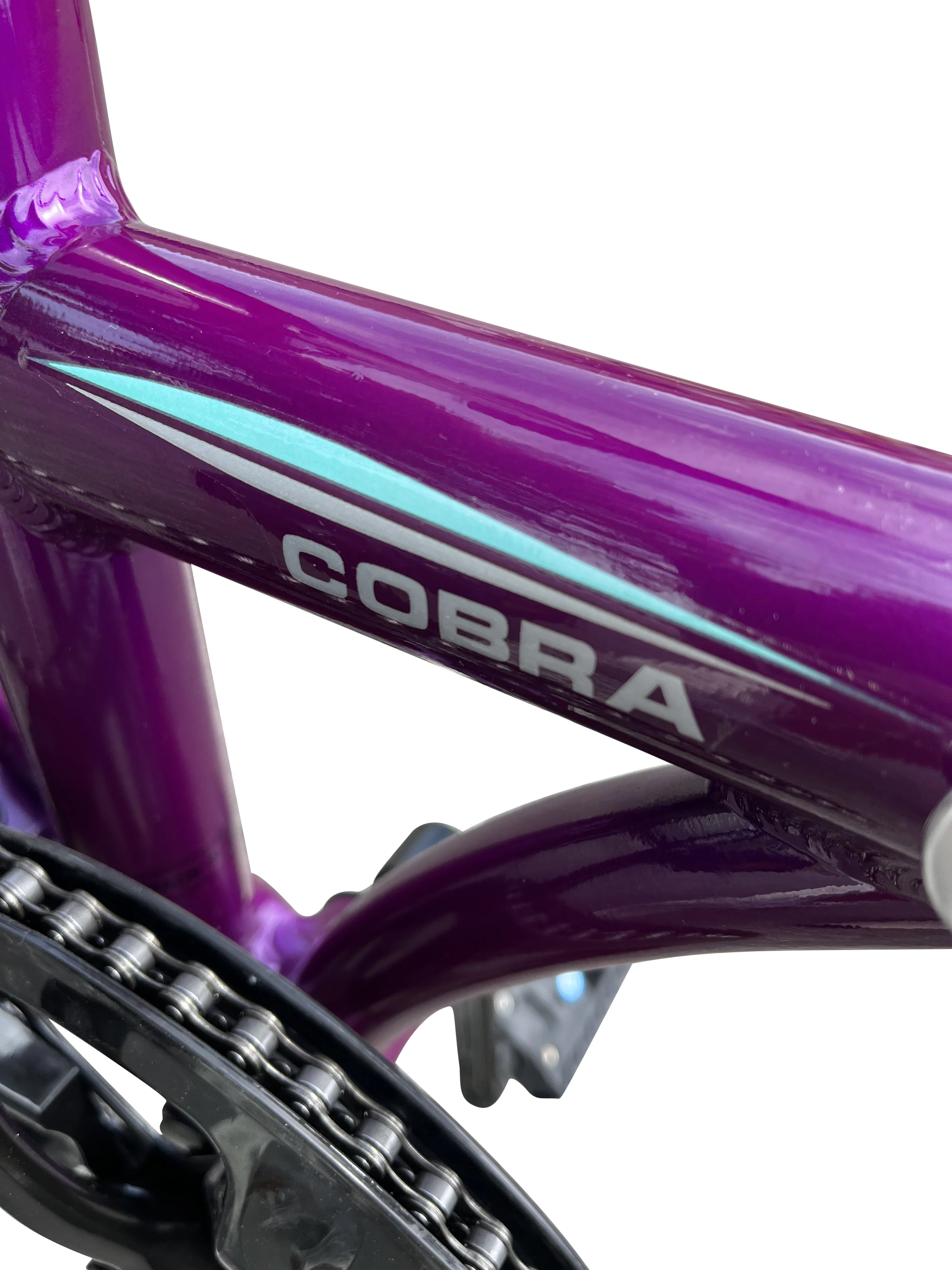 Origami Cobra single-speed lightweight aluminum folding bike in Purple - Womvr