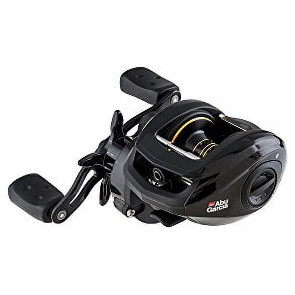 Abu Garcia PMAX3-L Pro Max Low-Profile Baitcast Fishing Reel, Left Hand,Gold,Black - Womvr