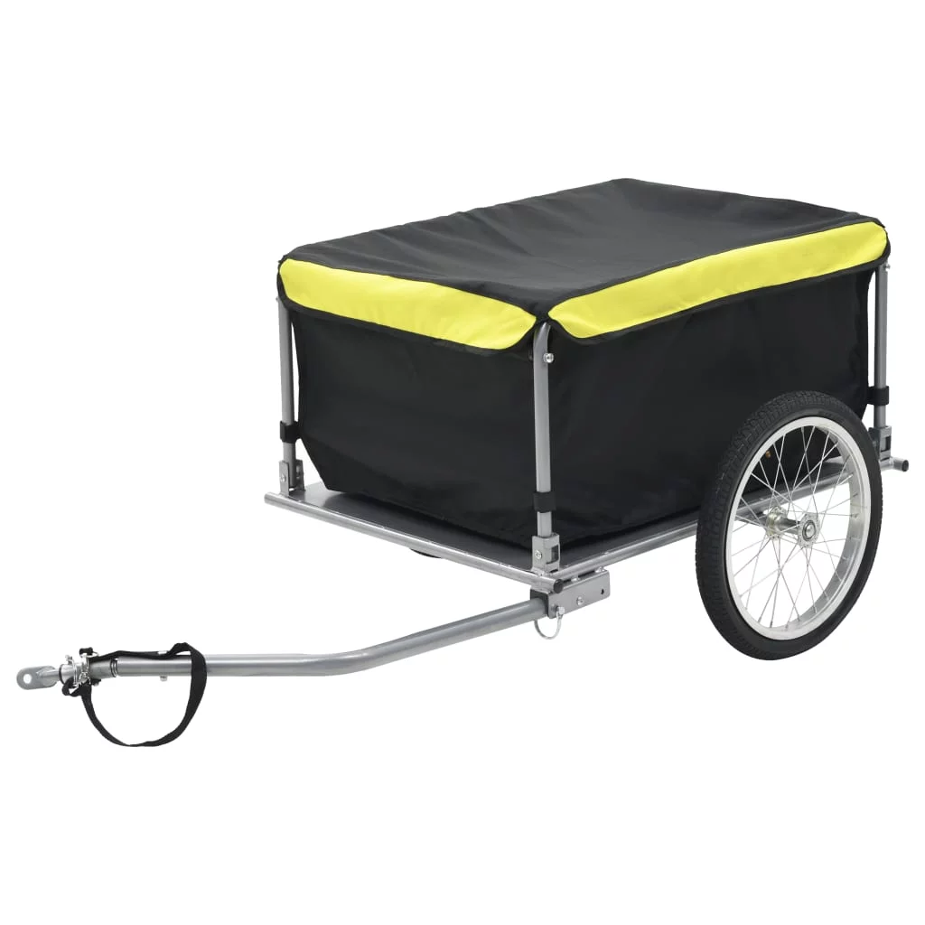 vidaXL Bike Trailer Bicycle Cargo Trailer Tow Bicycle Cart Steel and Polyester - Womvr