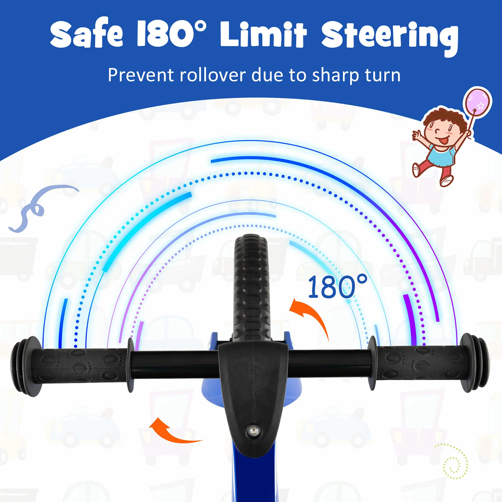 Gymax Kids Balance Bike Lightweight Toddler Bicycle with Rotatable Handlebar Red - Womvr