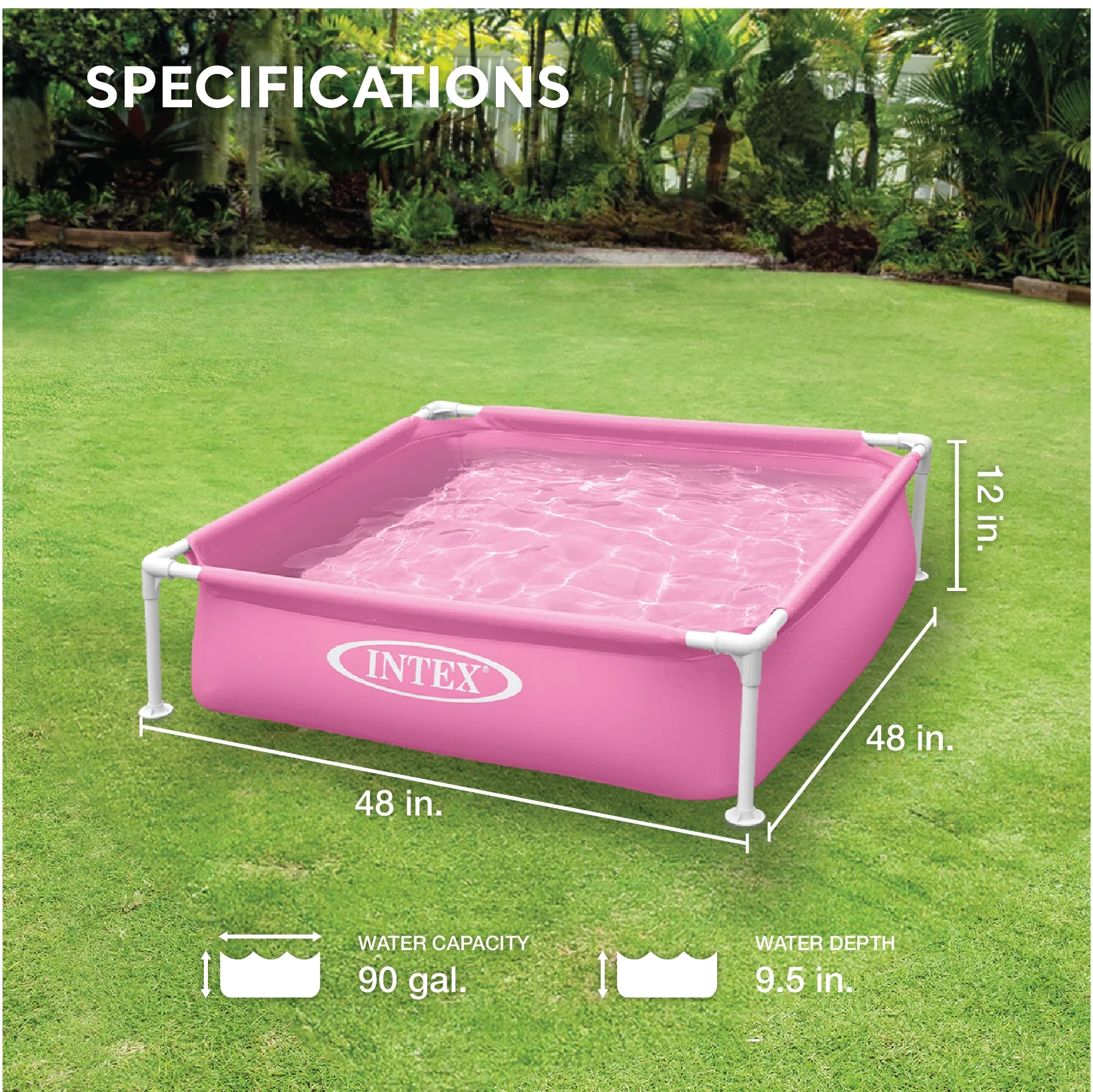 Intex Mini Frame Pool, Blue - Womvr