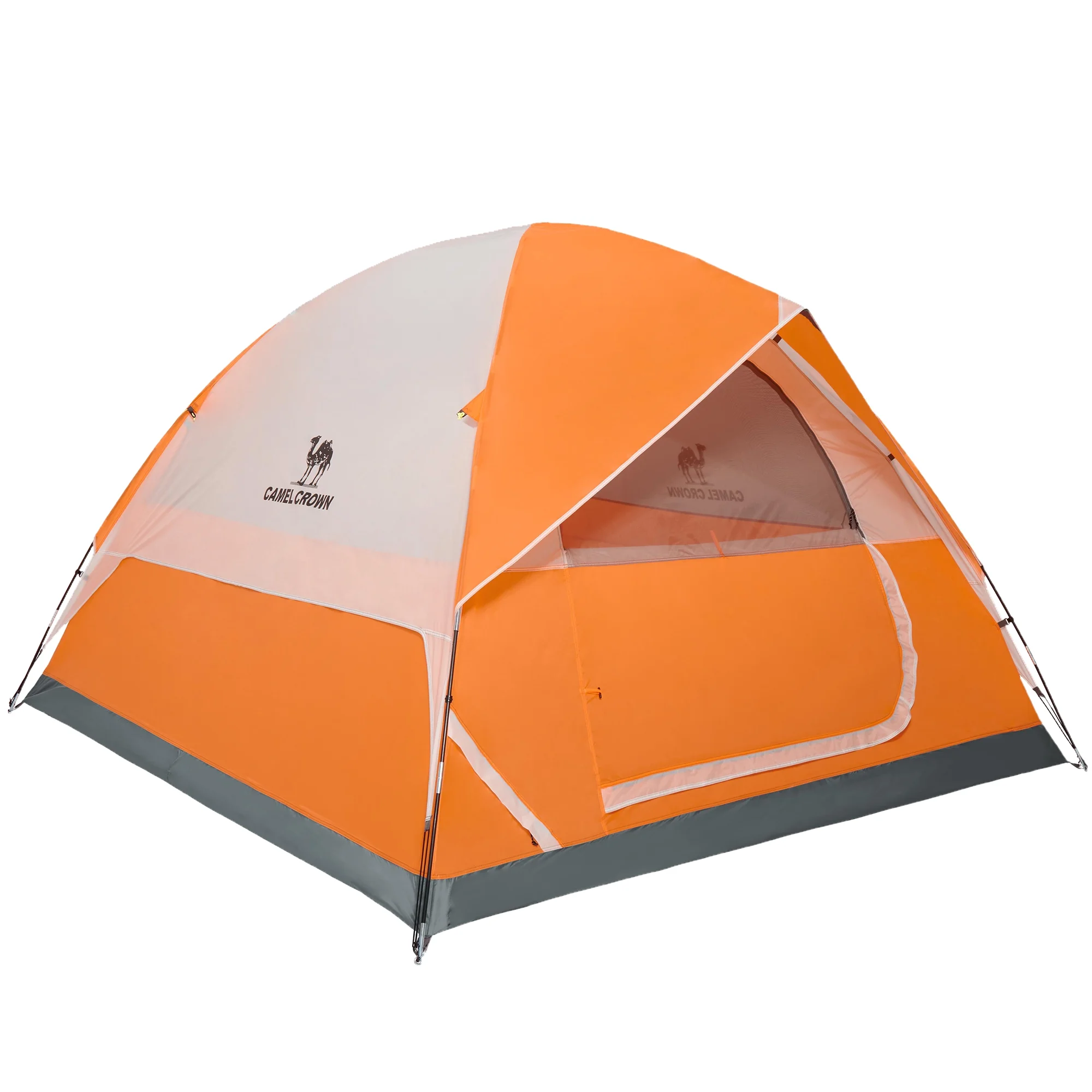 Camel Crown 3-4 Person Camping Tent Waterproof Lightweight Backpacking Tent for Camping Outdoor Dome Tent Windproof Emergency Tent Easy Up Family Tents with Carry Bag - Womvr