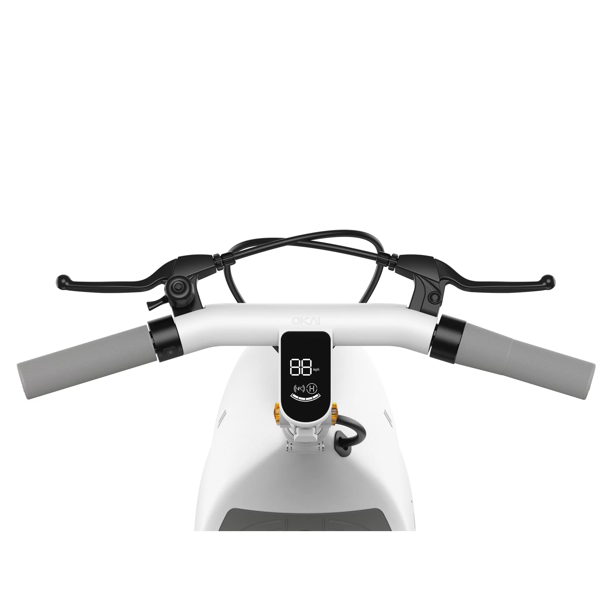 OKAI Ceetle Pro Electric Scooter with Foldable Seat w/35 Miles Operating Range & 15.5mph Max Speed - White - Womvr