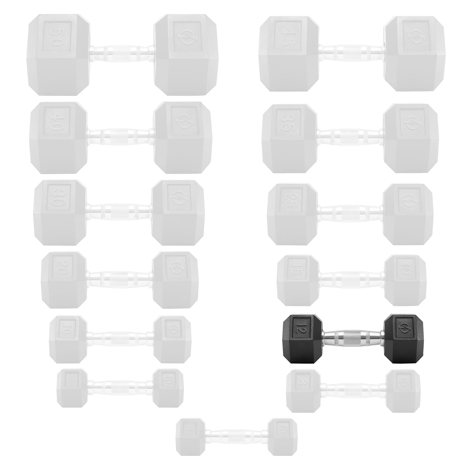 Philosophy Gym Rubber Coated Hex Dumbbell Hand Weights, 45 lb Pair - Womvr