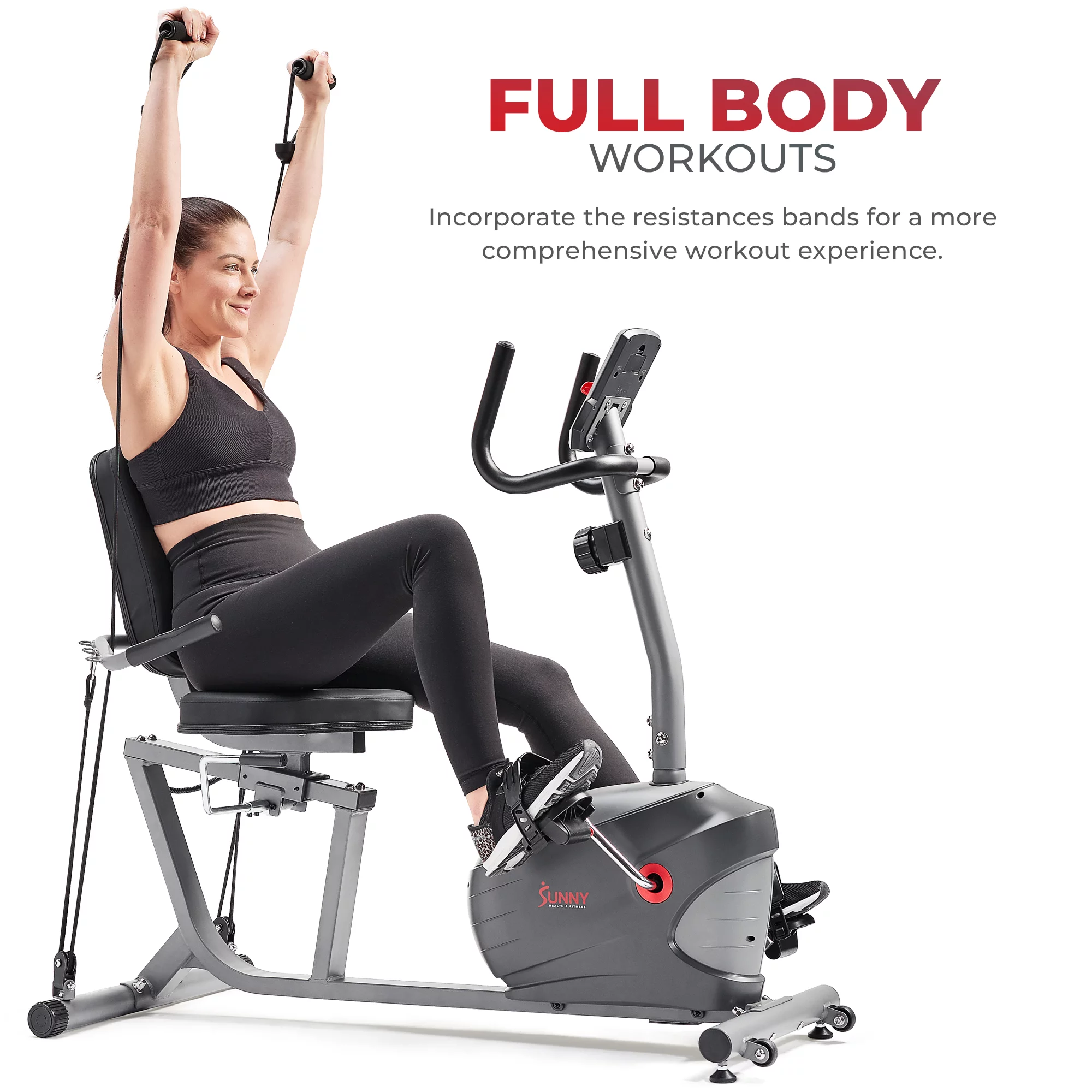 Sunny Health & Fitness Performance Interactive Series Recumbent Exercise Bike - SF-RB420031 - Womvr