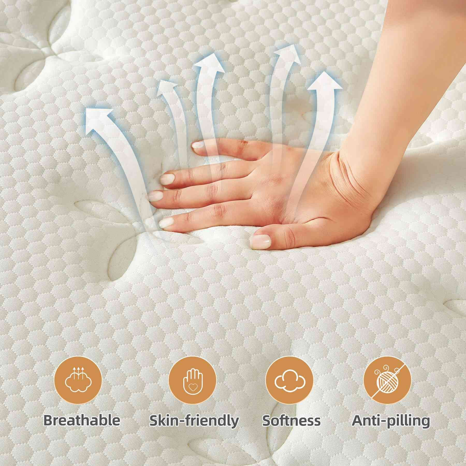 Selene Queen Size Mattress, 10 Inch Memory Foam Hybrid Mattress Queen, Pocket Spring Mattress in a Box for Motion Isolation, Edge Support, Pressure Relief, CertiPUR-US - Womvr
