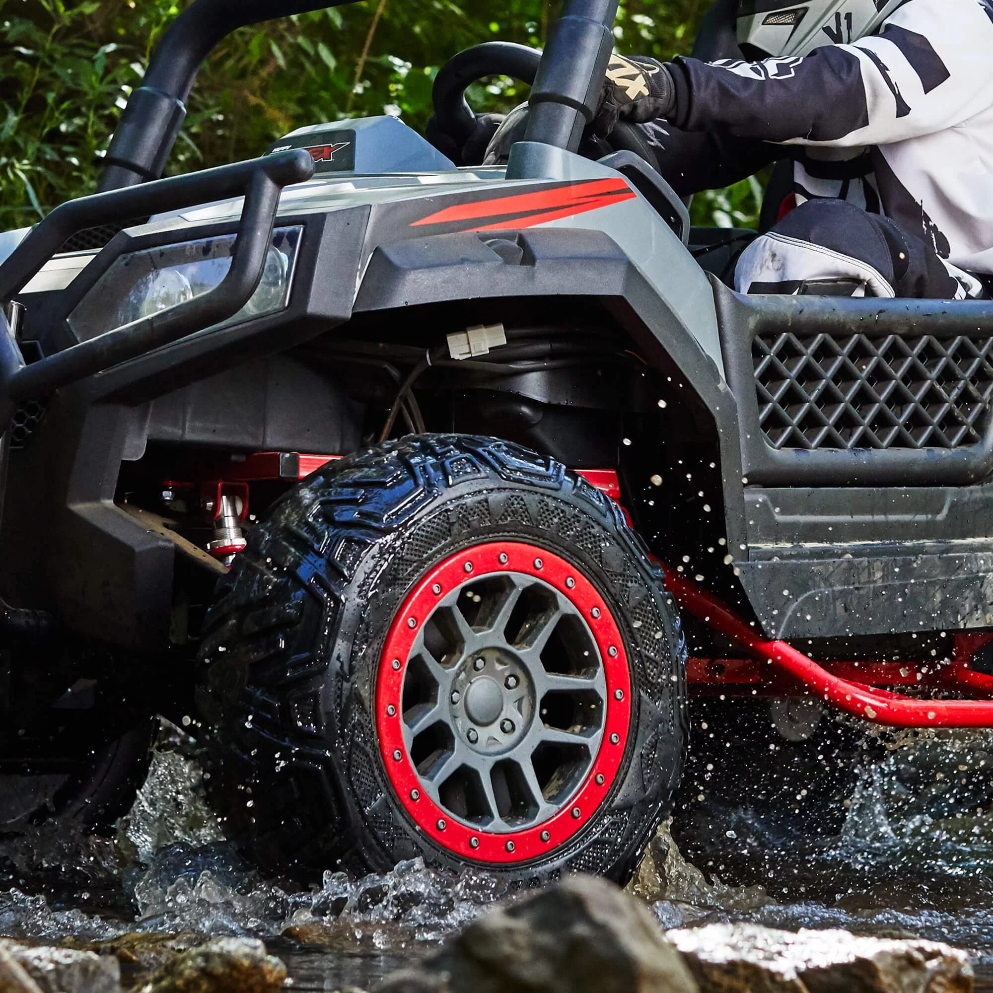 Huffy Torex New 24V UTV Kids' 4x4 Side-By-Side Electric 4-wheeler Quad - Womvr