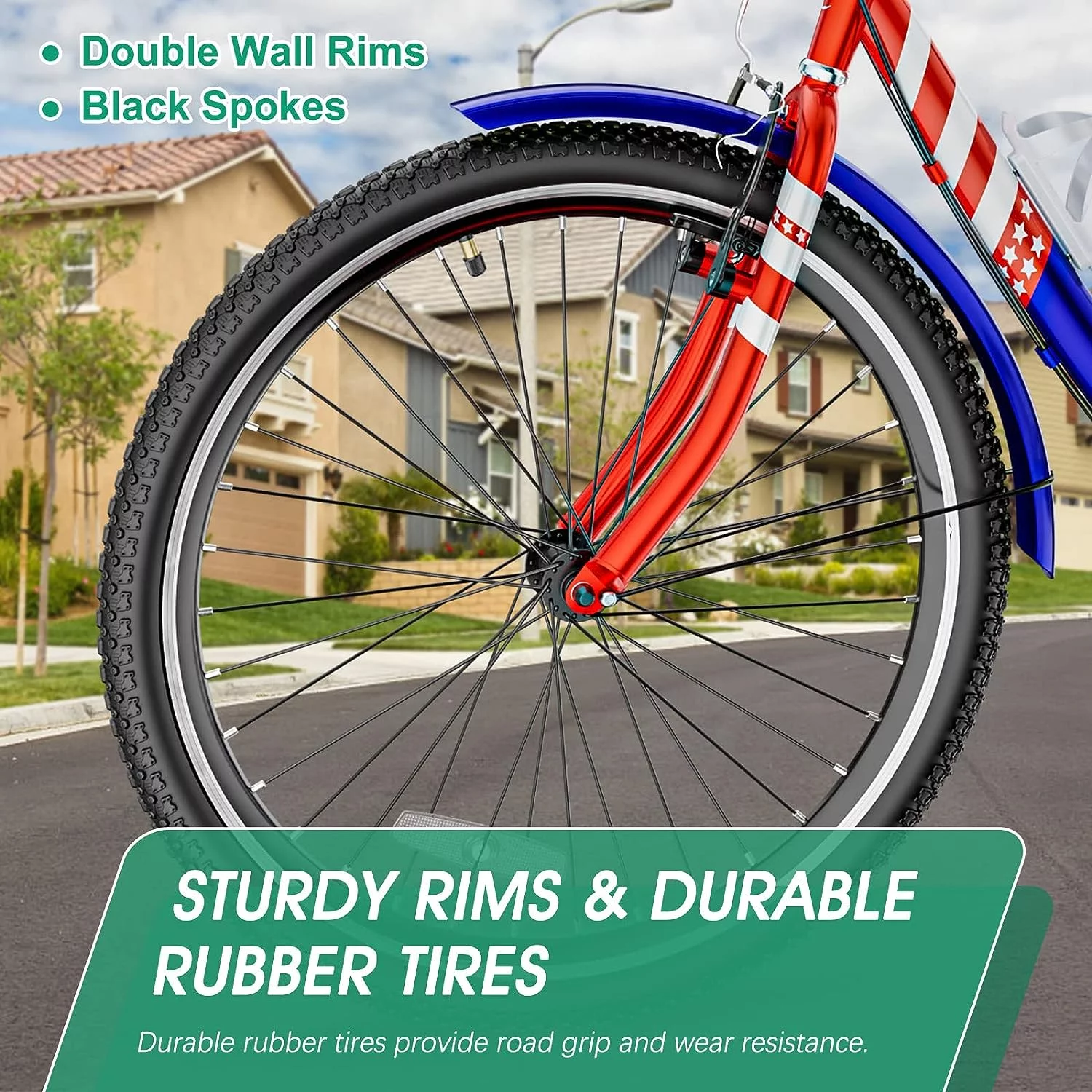 MOONCOOL Adult Tricycles with Rear Basket, 24 26 inch 7 Speed 3 Wheel Bikes, Three-Wheeled Bicycles Adult Trike with Backrest for Seniors, Women, Men - Womvr