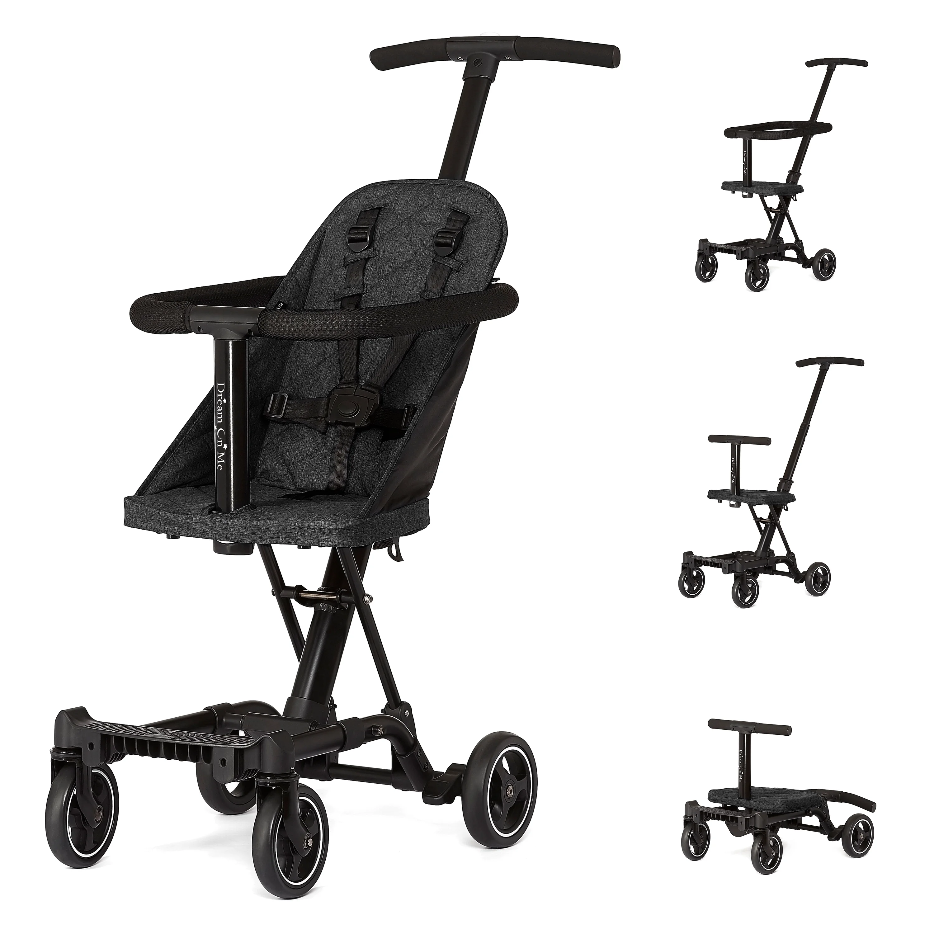 Dream On Me Coast Rider | Travel Stroller | Lightweight Stroller | Compact | Portable | Vacation Friendly Stroller, Black - Womvr