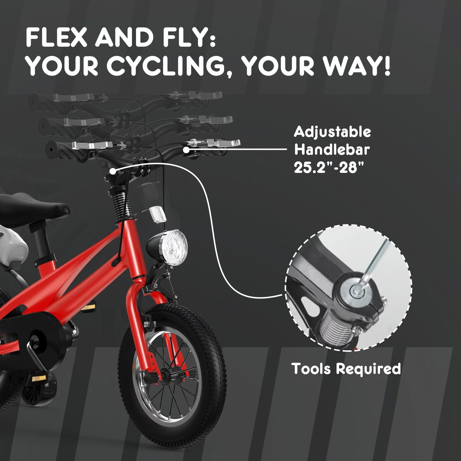 HARPPA 14 inch Bikes for Boys Age 3-5 Years, Kids Bicycle with Training Wheels, Blue - Womvr