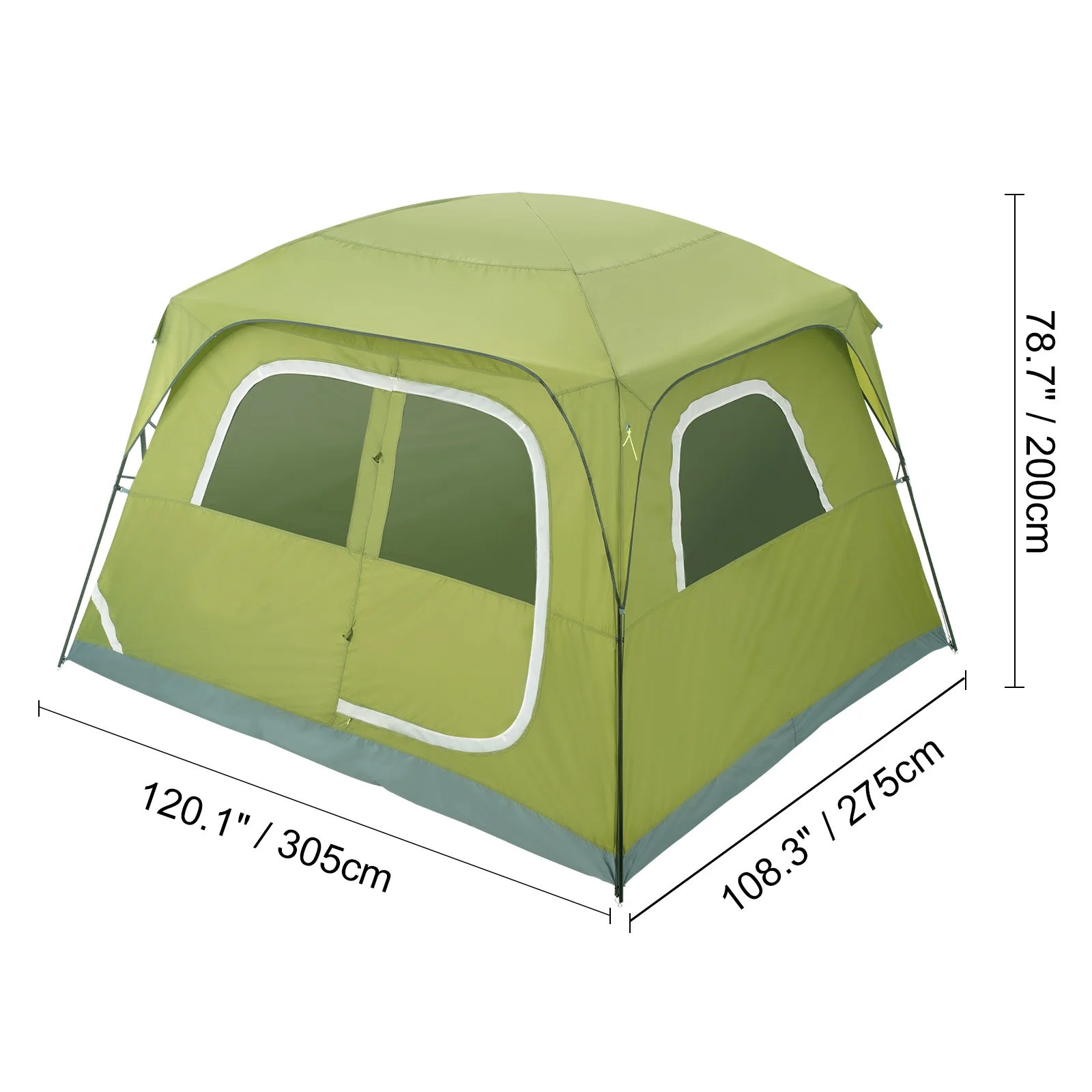 SKYSHALO Camping Tent Camping Tent 10x9x6.5ft, Suitable for 6 People Waterproof Lightweight, 190T Polyester+150D Oxford Fabric - Womvr