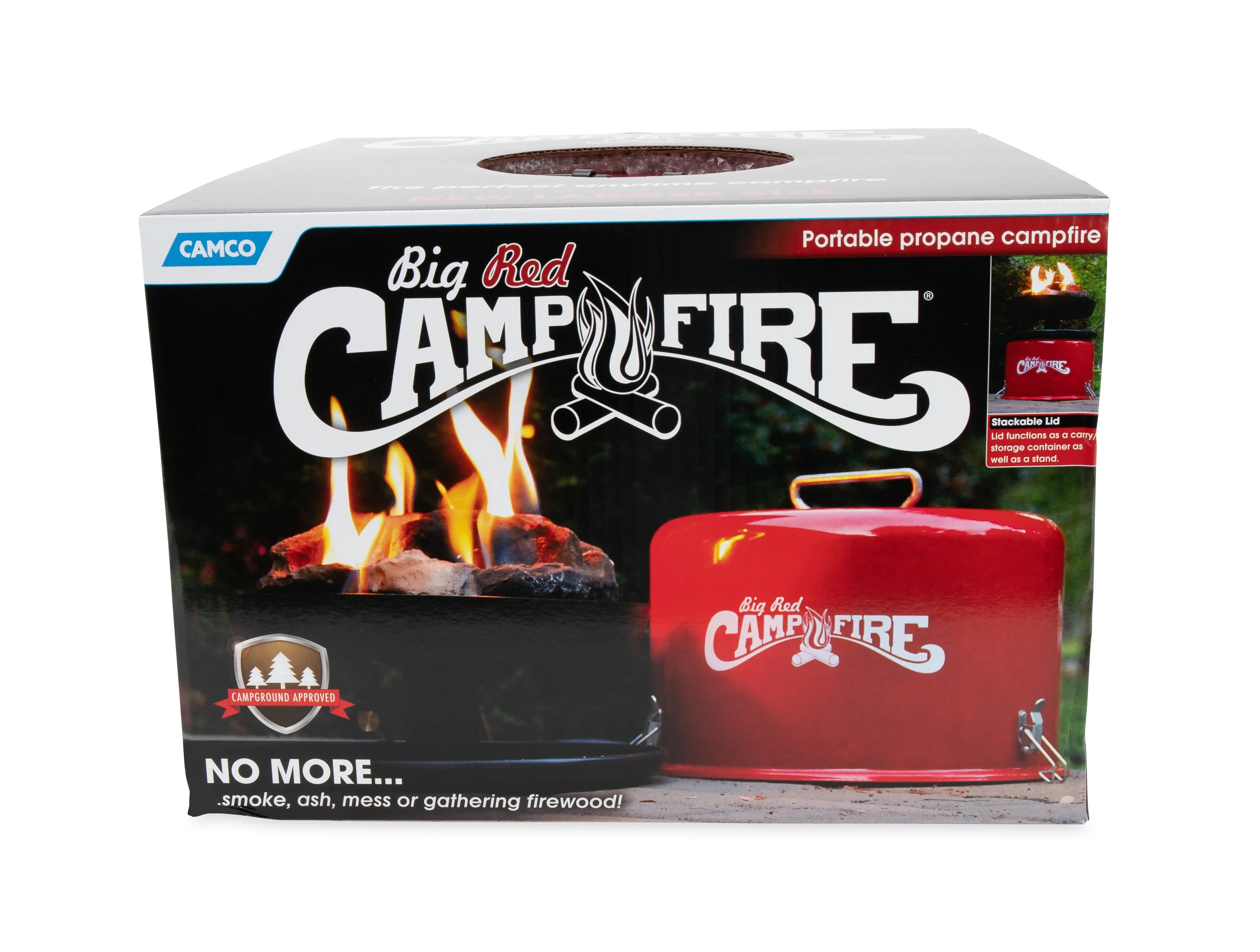 Camco 58035 Big Red Campfire, Approved for RV Campgrounds, Includes 10-Foot Propane Hose - Womvr