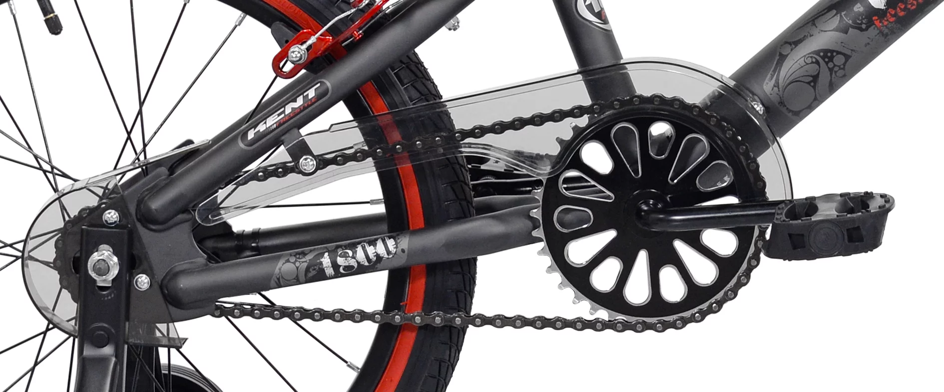 Kent 18 In. Abyss Boy's Freestyle BMX Bike, Charcoal Gray - Womvr