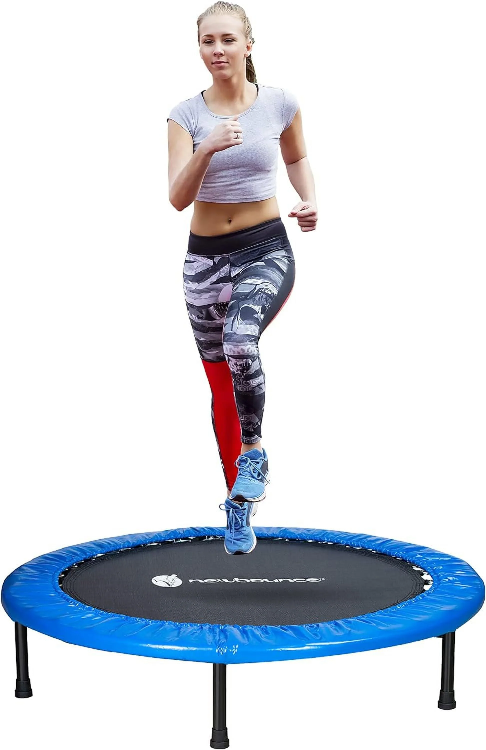 New Bounce Mini Trampoline for Kids & Adults 40” Foldable Rebounder Fitness Trampoline - Womvr