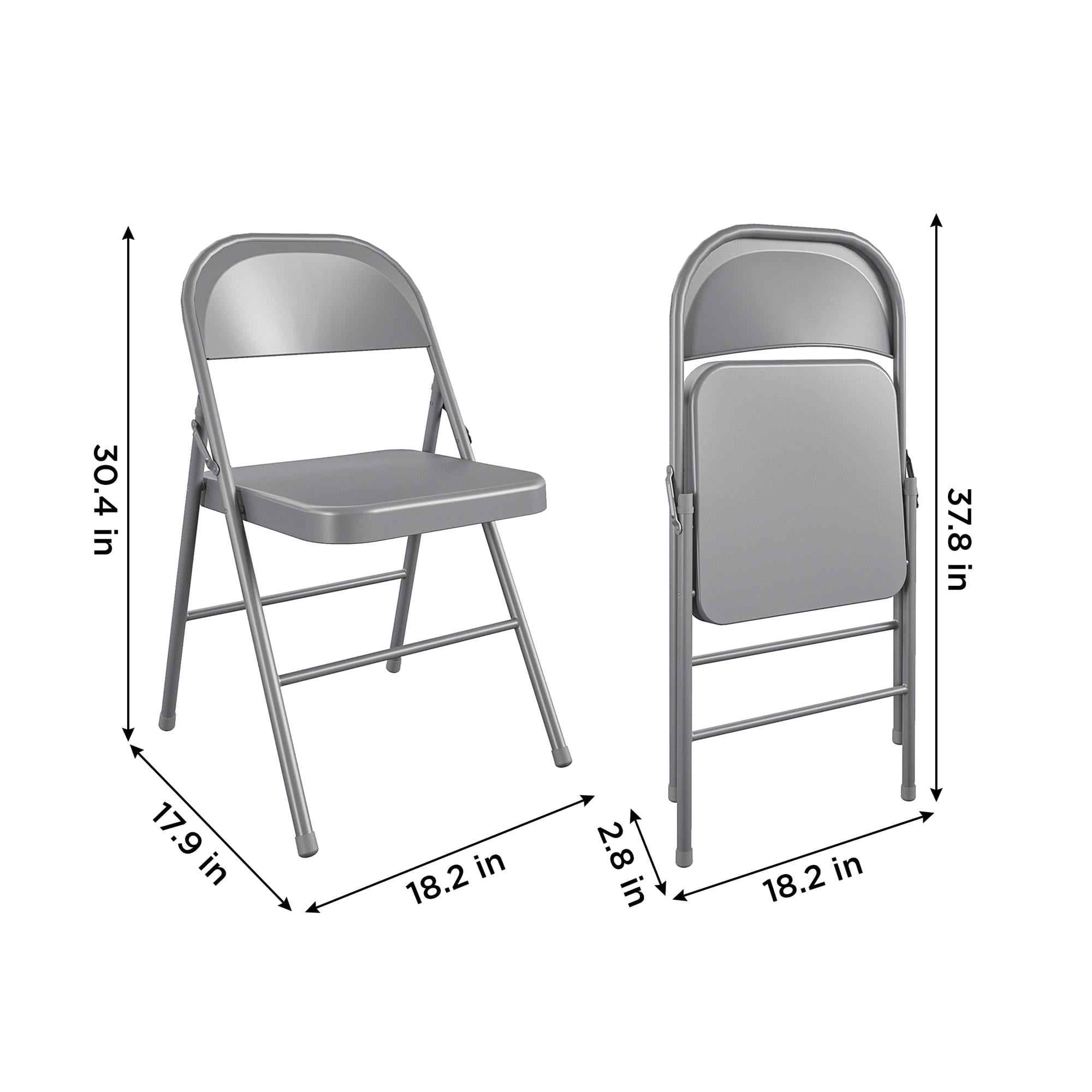 Mainstays Steel Folding Chair In Grey Color - Womvr