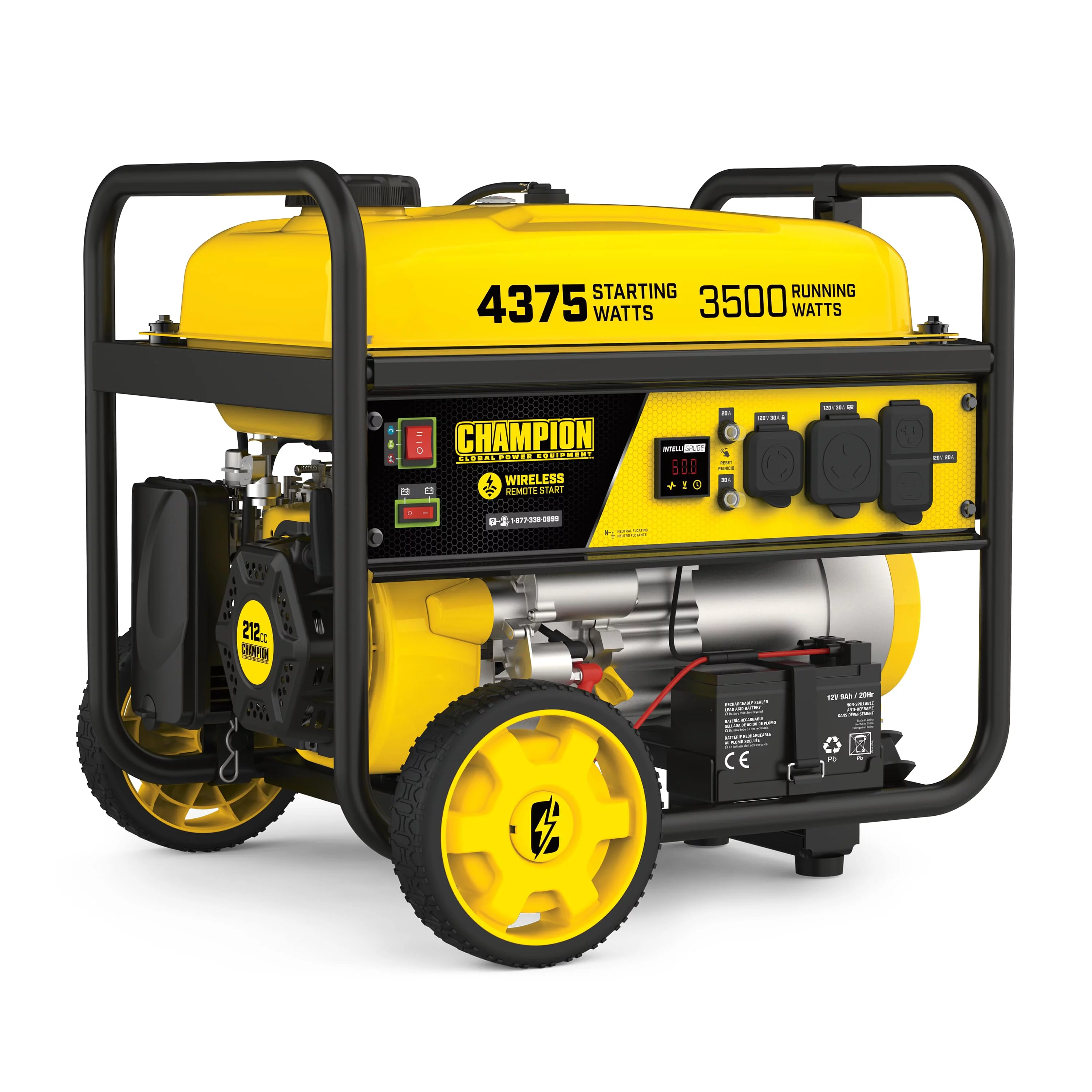 Champion Power Equipment 4375/3500 Watts RV Ready Portable Generator, Remote Start (CARB) - Womvr