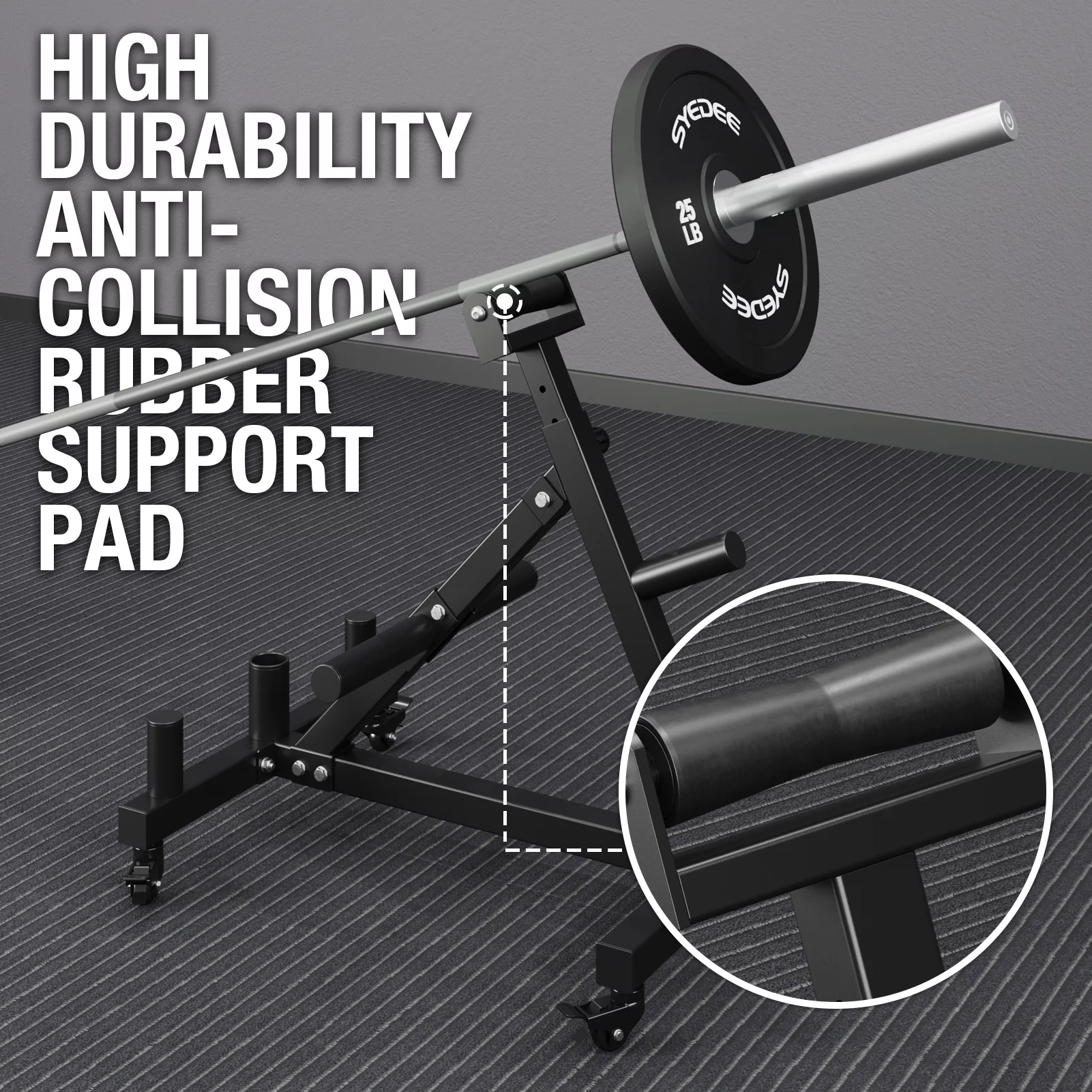 syedee Landmine Squat Attachment, Heavy-Duty T-Bar Row Machine with Viking Press, Fits 2-inch Olympic Barbell for Shoulder Press, Rowing - Womvr