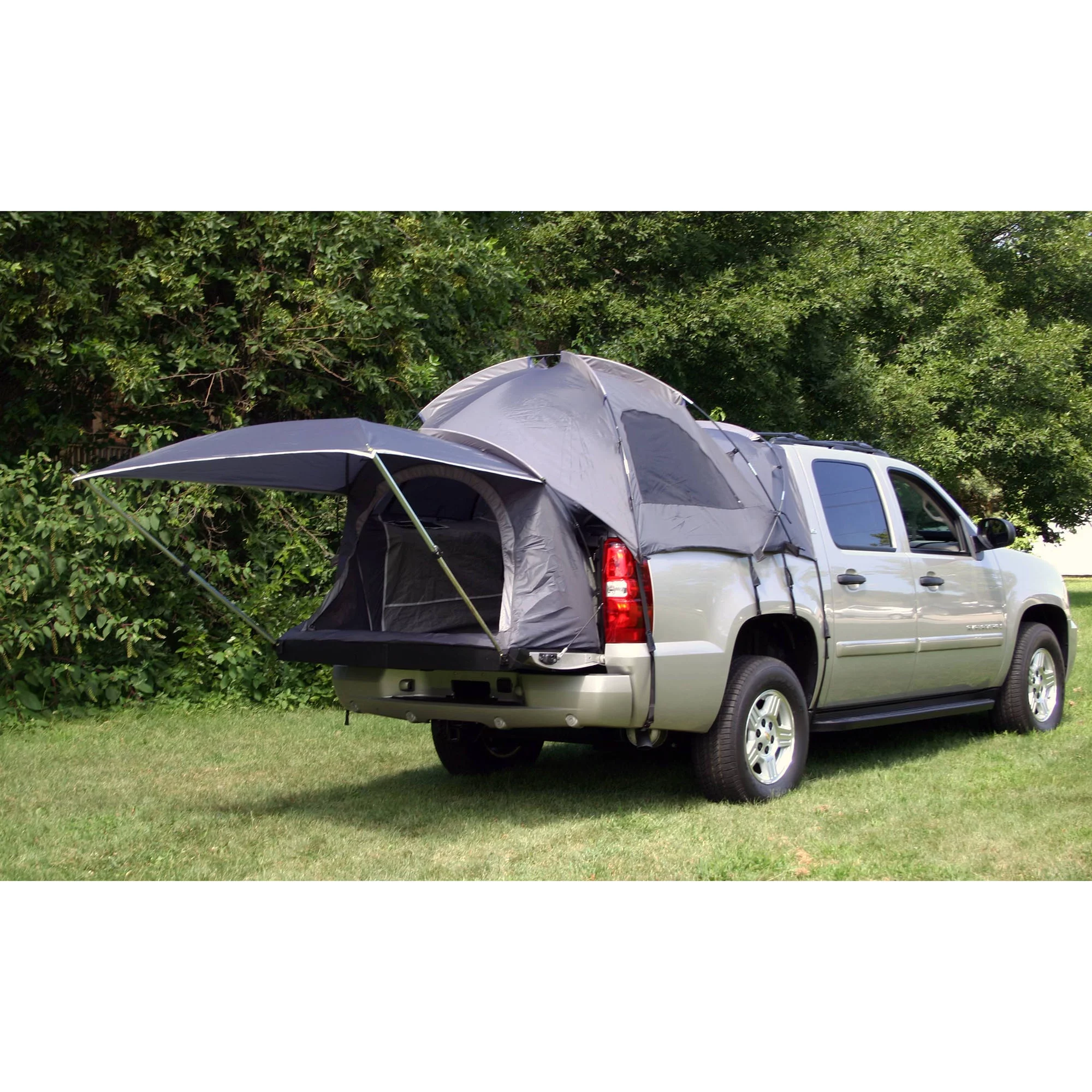 Napier Sportz Avalanche Pickup Truck Bed 2 Person Camping Tent with Awning, Gray Fits select: 2002-2013 CHEVROLET AVALANCHE, 2002-2013 CADILLAC ESCALADE - Womvr