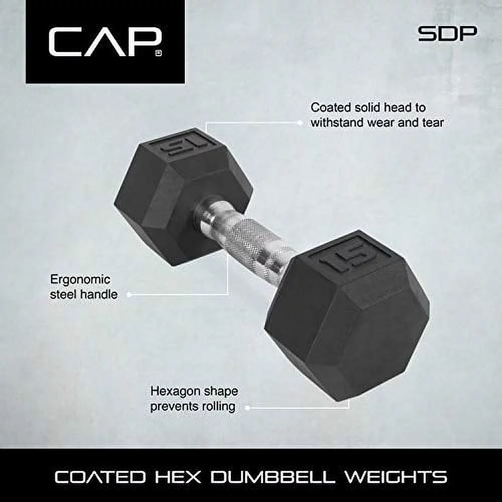 CAP Barbell Coated Hex Dumbbells Pair - Womvr