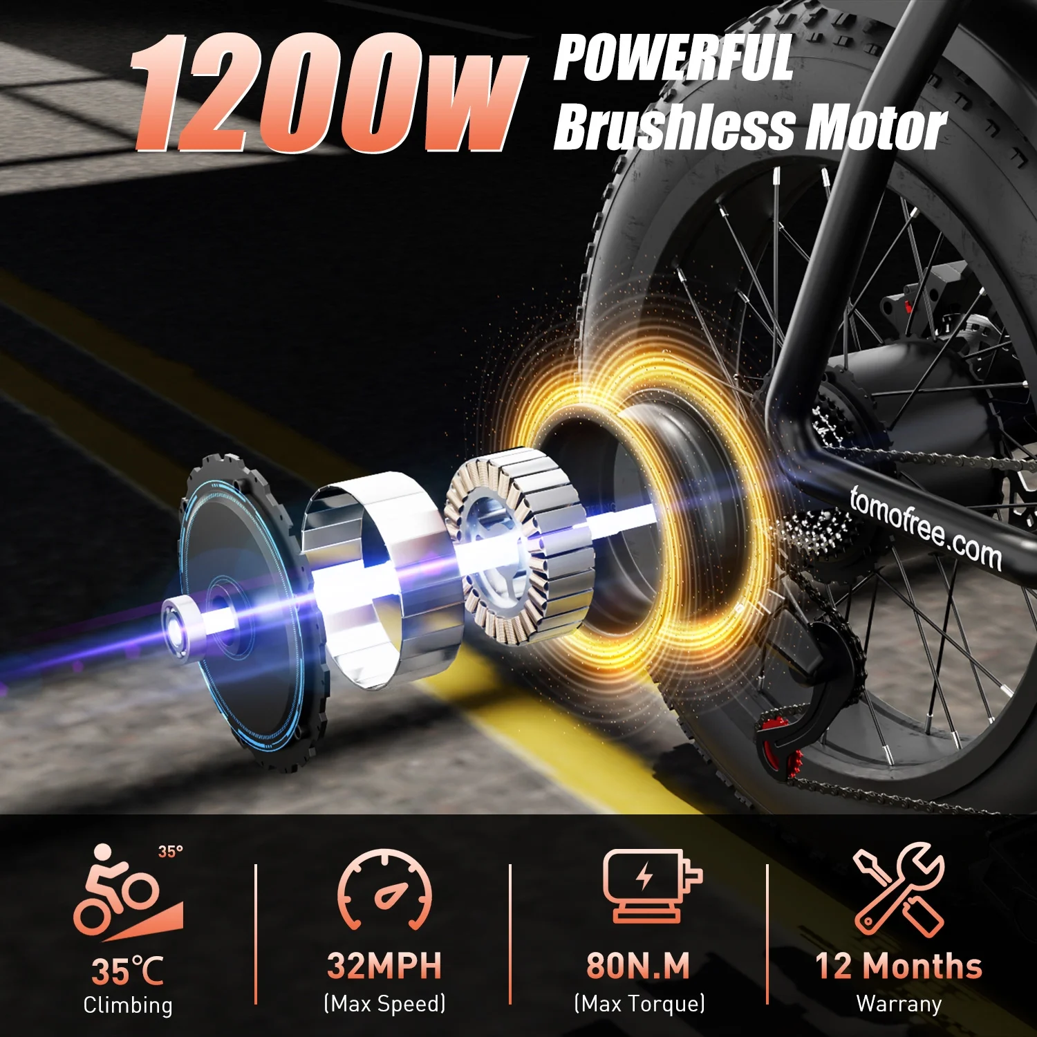 Tomofree Electric Bicycle for Adults , 20