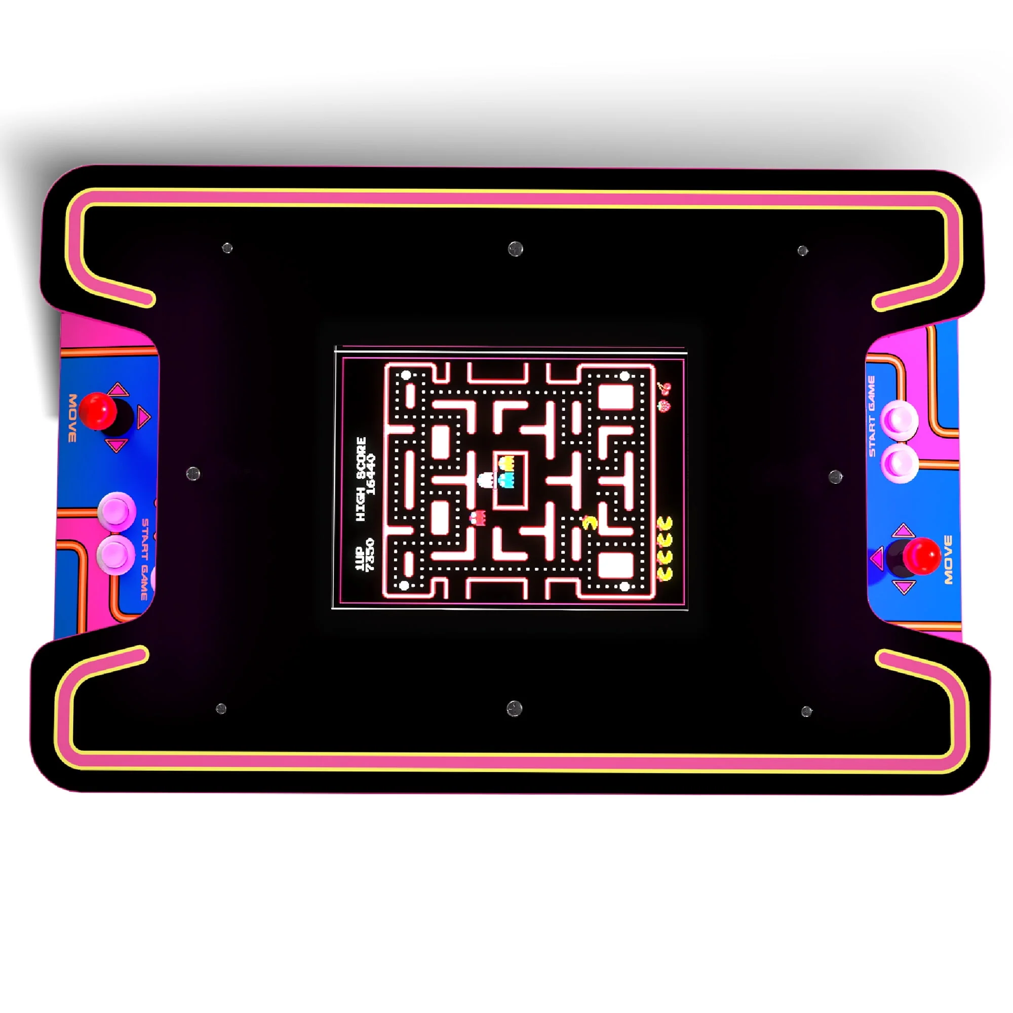 Arcade1UP Ms. PAC-MAN Head-to-Head Arcade Table with 12 Games in 1, Black - Womvr