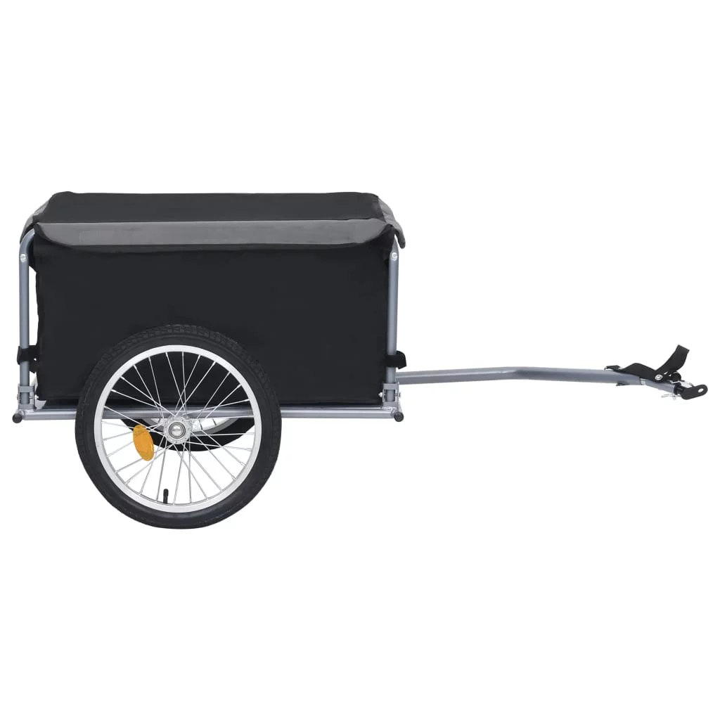 vidaXL Bike Trailer Bicycle Cargo Trailer Tow Bicycle Cart Steel and Polyester - Womvr
