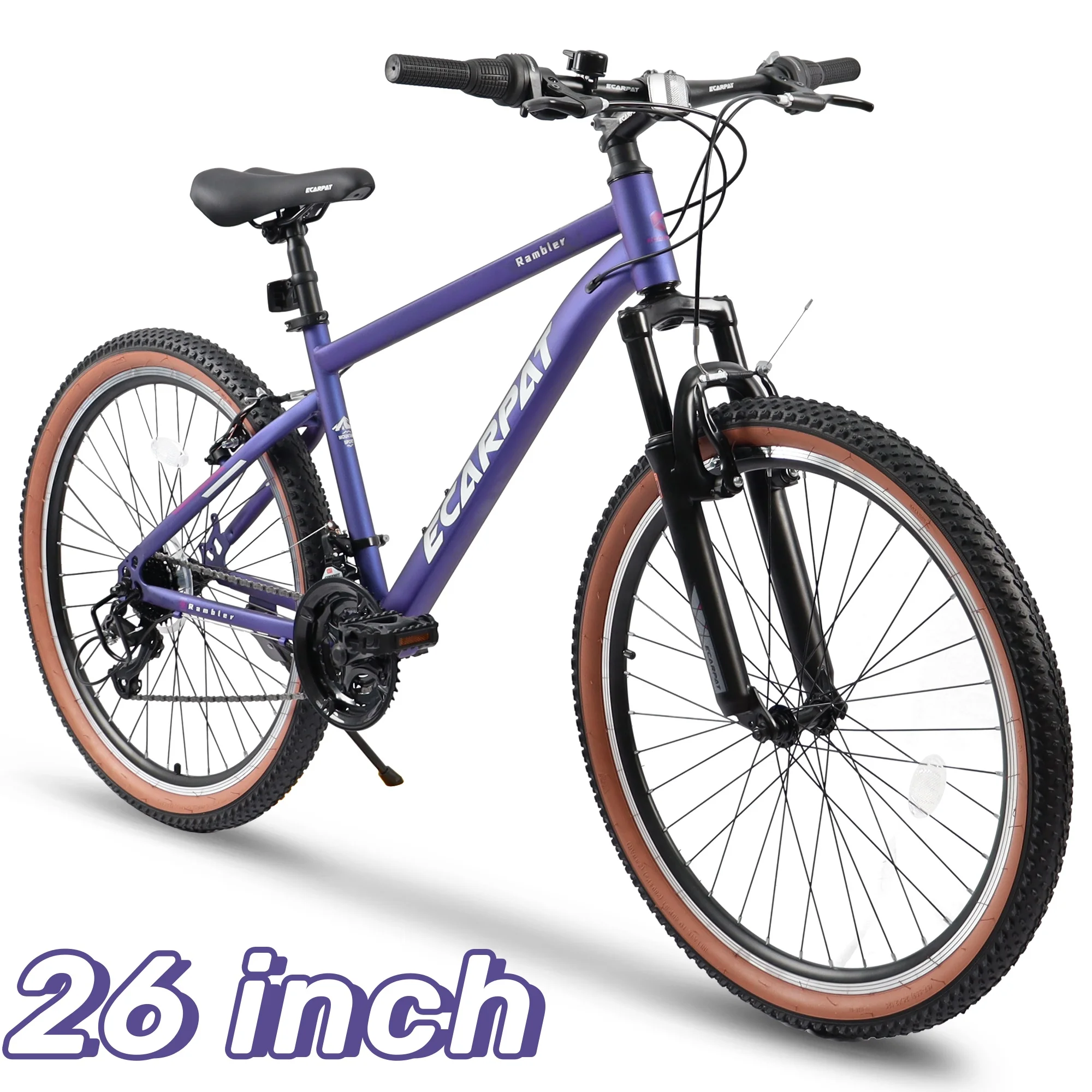 CHAMPIERRE 24 inch Mountain Bike for Men Women, Shimano 21-Speed Bicycle with Disc Brake Thumb Shifter, Black - Womvr